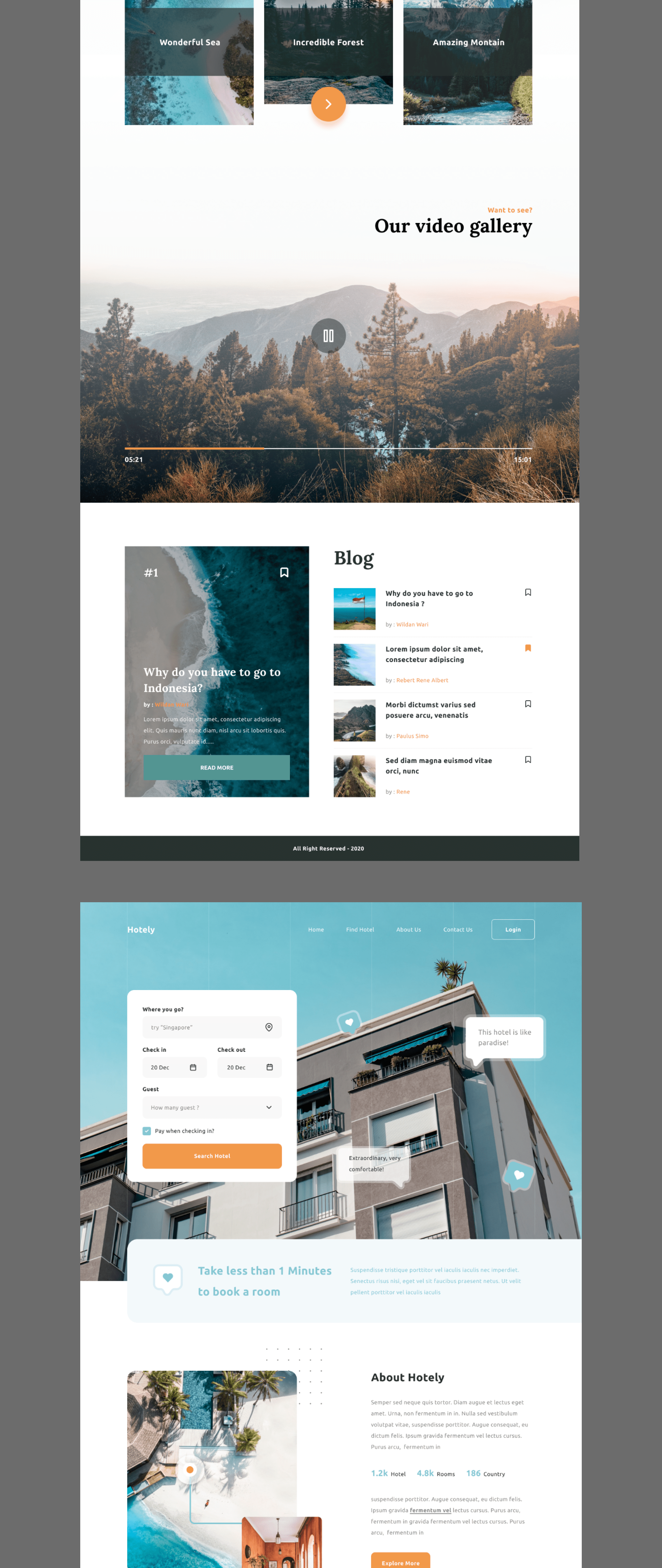 Wiloa 2.0 酒店工厂旅行社餐厅资料WEB UI-Kit  Wiloa 2.0 - Landing Page UI-Kit 8 33 PREVIEW（3476） -