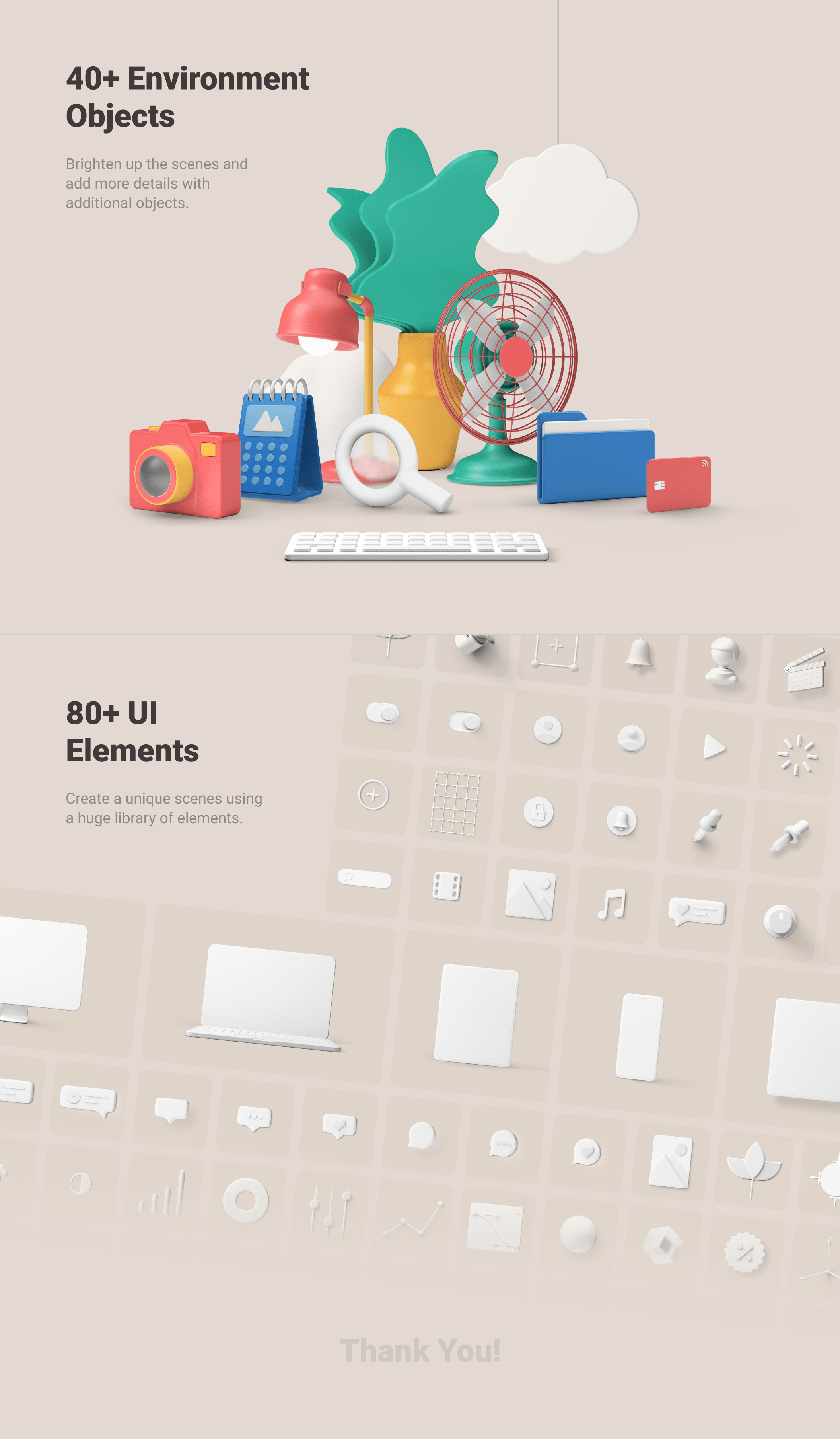 （精品）Bento 3D可编辑的UI场景视觉元素设计系统 Bento 3D Design （3357） -