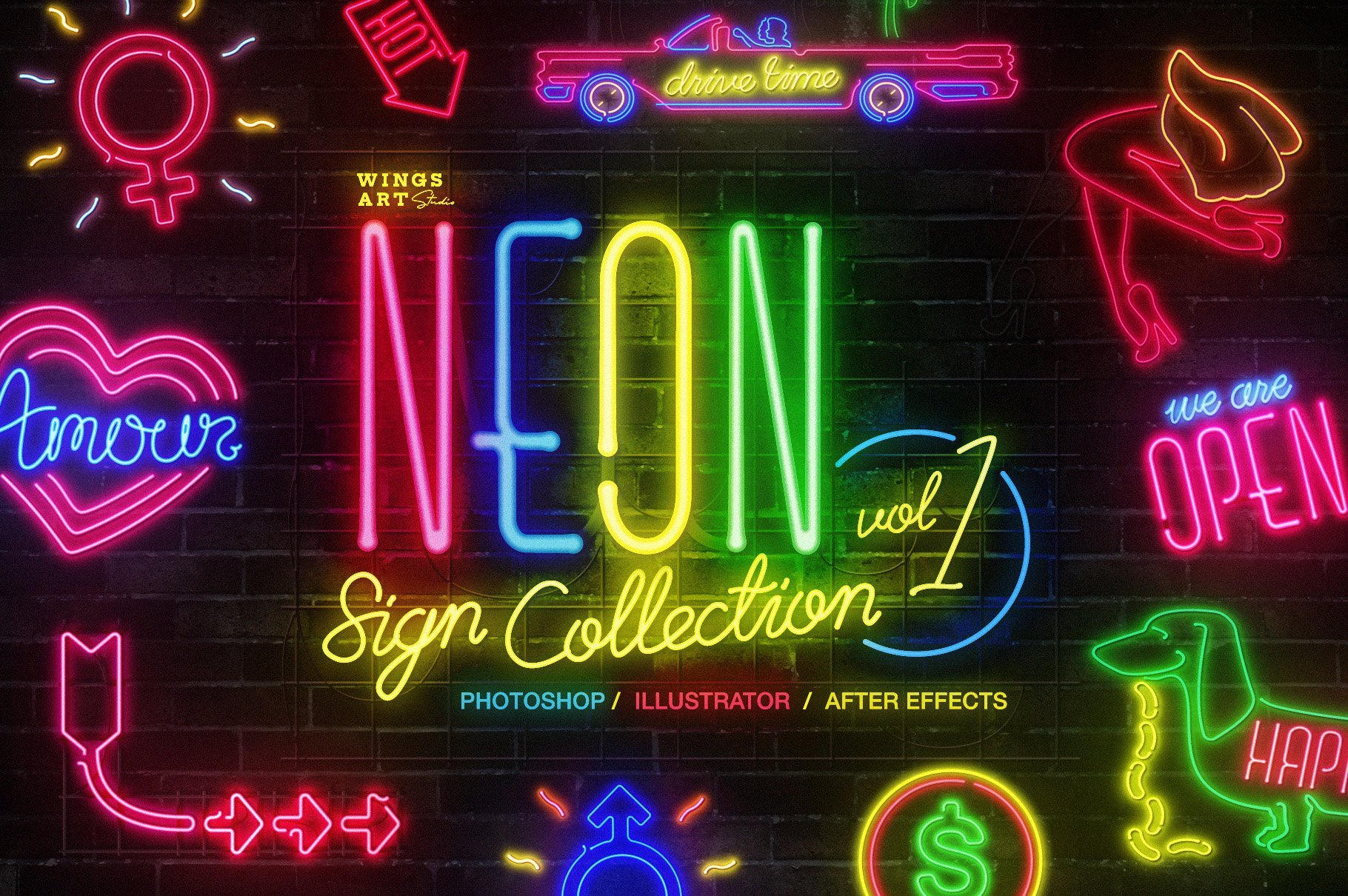 霓虹灯招牌 Neon Sign Collection: Volume One（3503） -