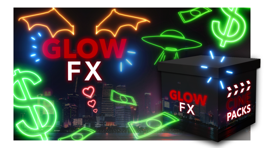 Cinepacks 83个新潮嘻哈电流表情液体气泡符号MG动画线条视频 GLOW FX（2215） -