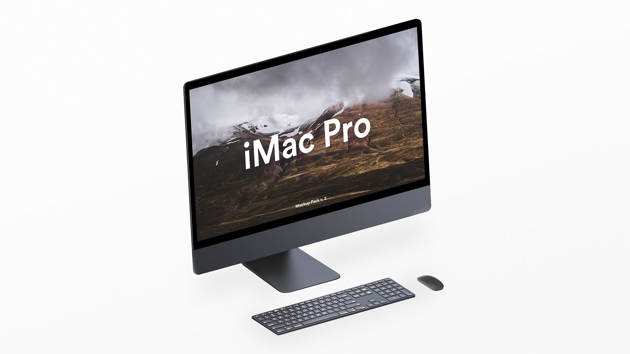 5K高分辨率iMac Pro一体机多角度样机模板 iMac Pro Kit（1621） -