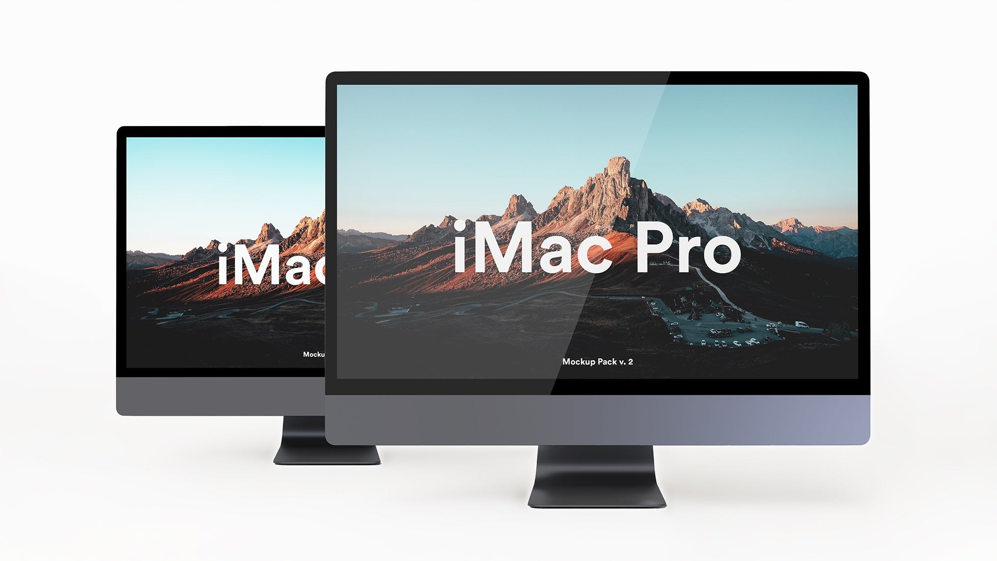 5K高分辨率iMac Pro一体机多角度样机模板 iMac Pro Kit（1621） -