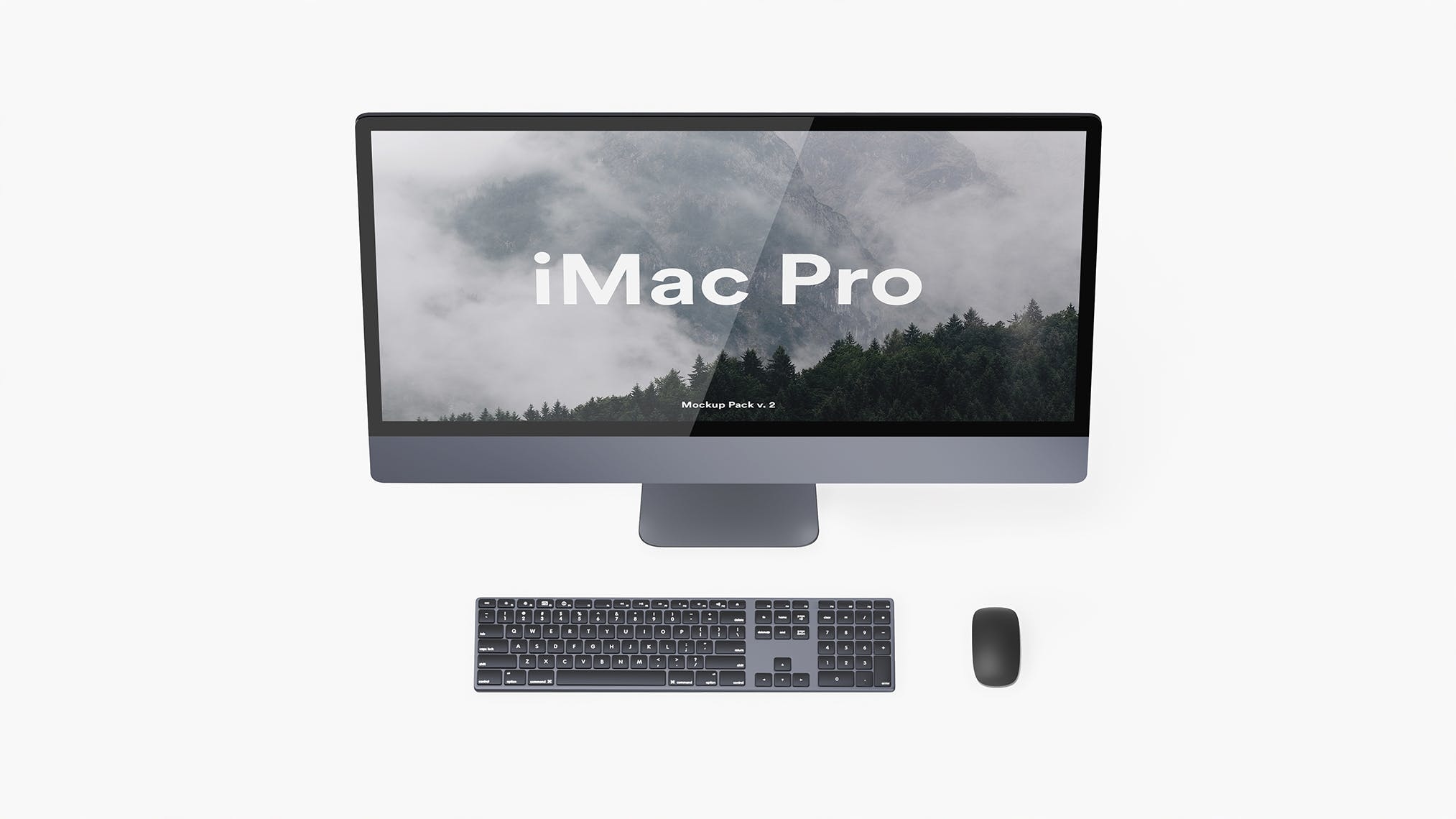 5K高分辨率iMac Pro一体机多角度样机模板 iMac Pro Kit（1621） -