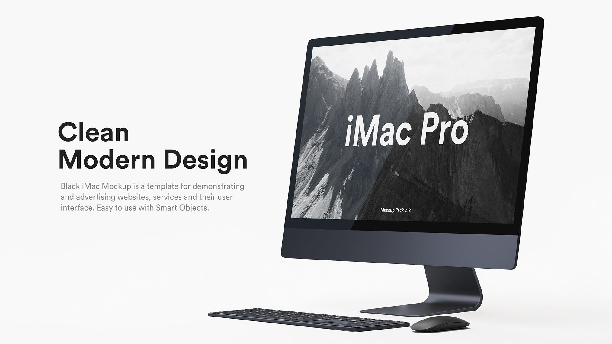 5K高分辨率iMac Pro一体机多角度样机模板 iMac Pro Kit（1621） -