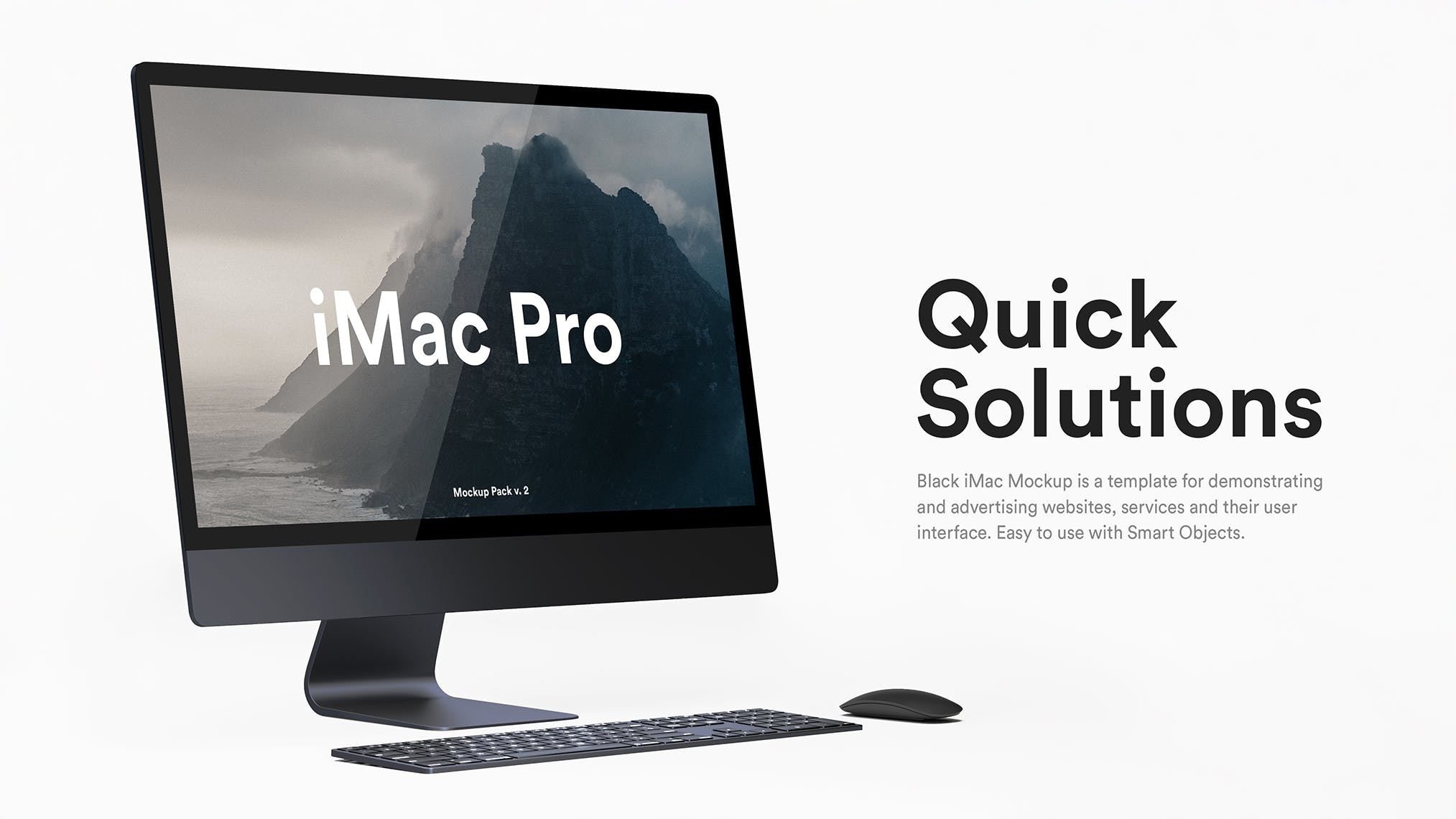 5K高分辨率iMac Pro一体机多角度样机模板 iMac Pro Kit（1621） -