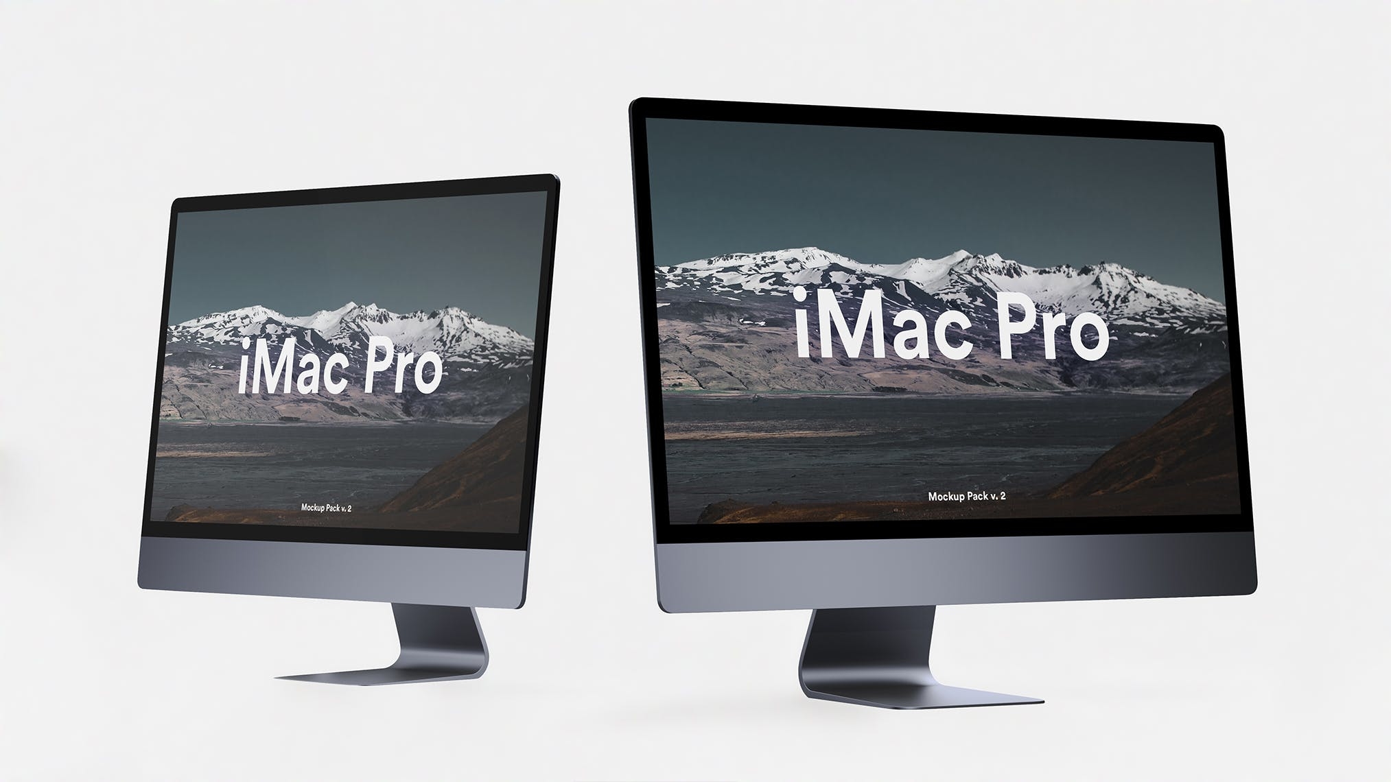 5K高分辨率iMac Pro一体机多角度样机模板 iMac Pro Kit（1621） -