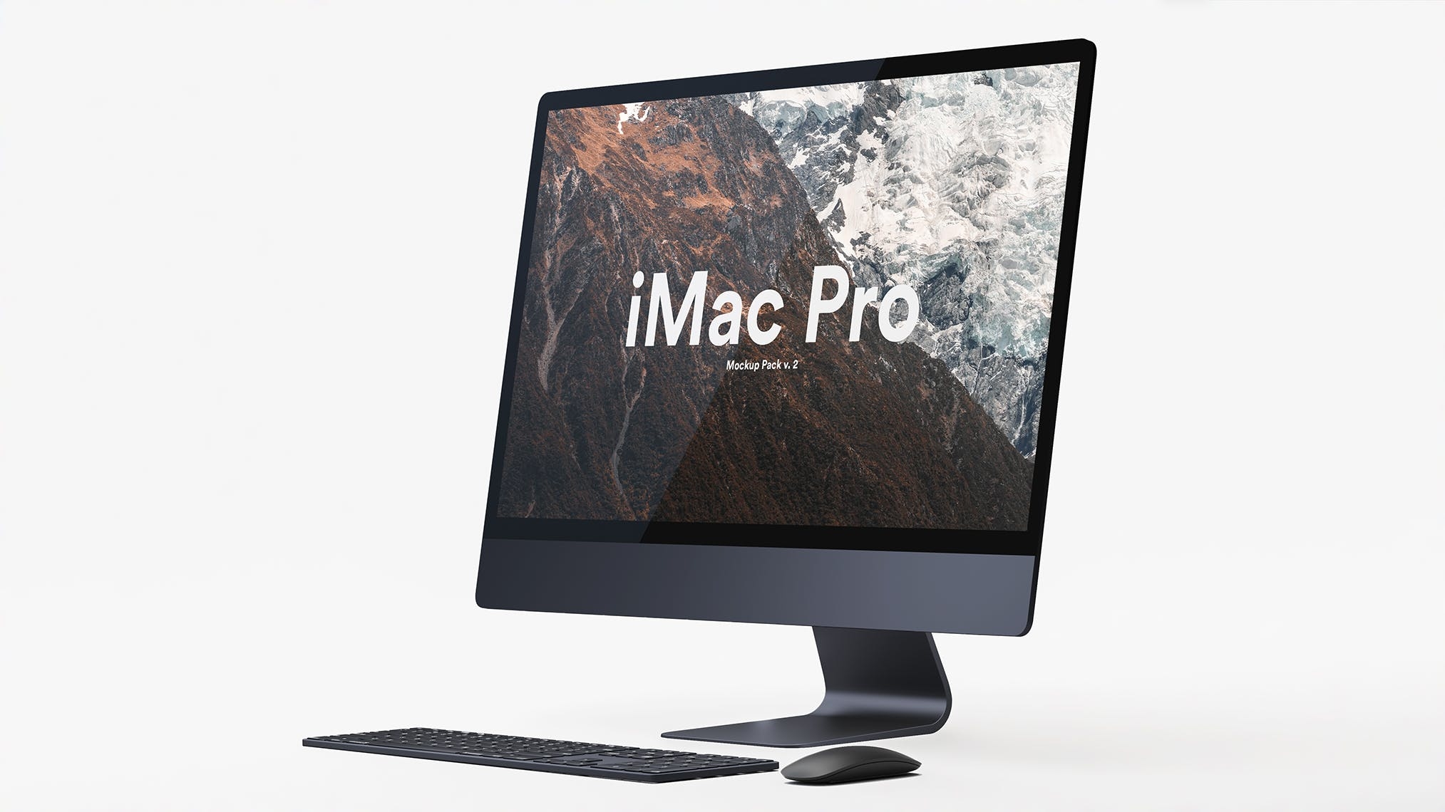 5K高分辨率iMac Pro一体机多角度样机模板 iMac Pro Kit（1621） -