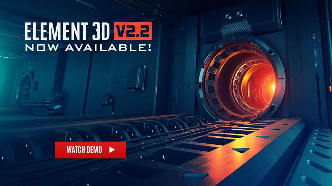 更新！E3D三维模型AE插件 Element 3D v2.2.3 Win英文版支持AE2022多帧渲染（4924） -