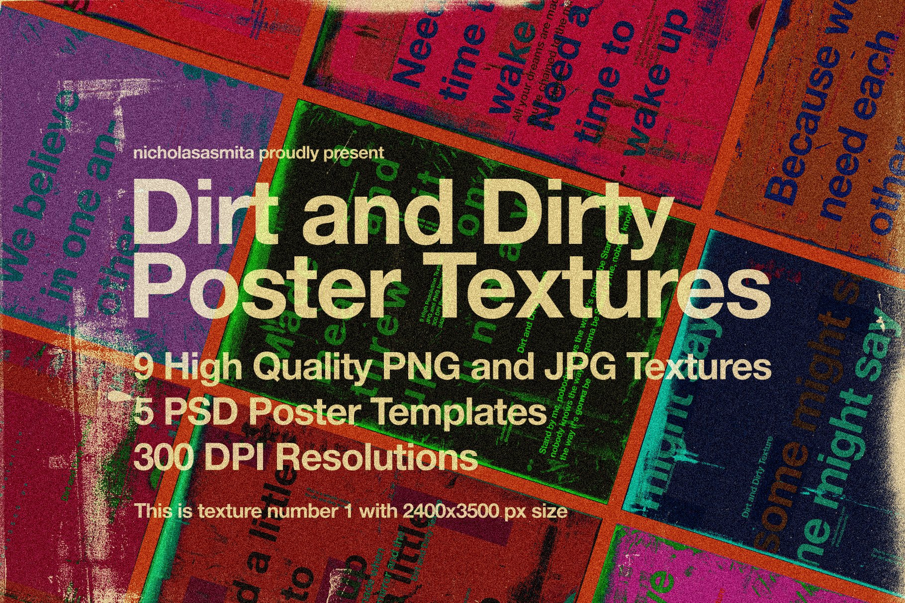 Dirt and Dirty Textures 污垢和肮脏丙烯酸树脂和墨水海报纹理 -