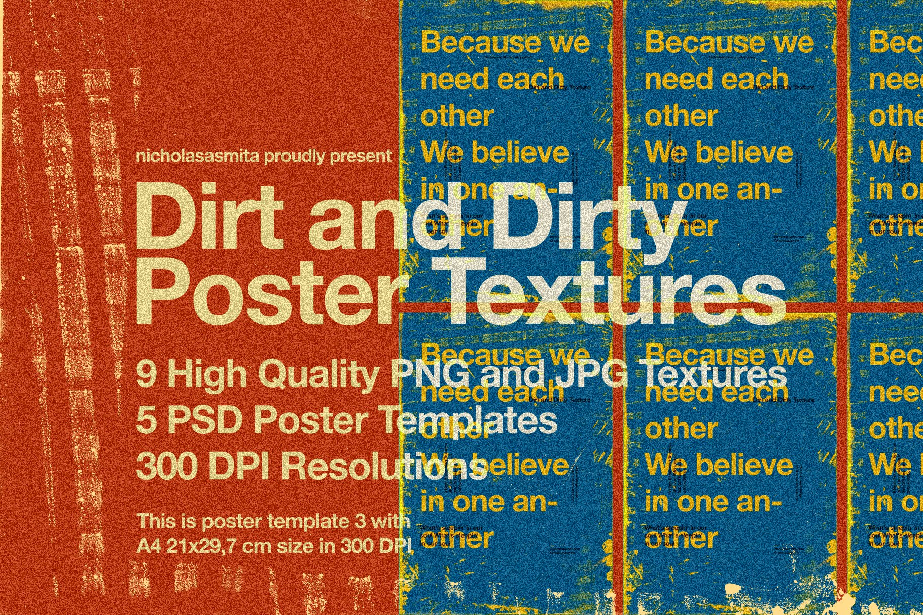 Dirt and Dirty Textures 污垢和肮脏丙烯酸树脂和墨水海报纹理 -