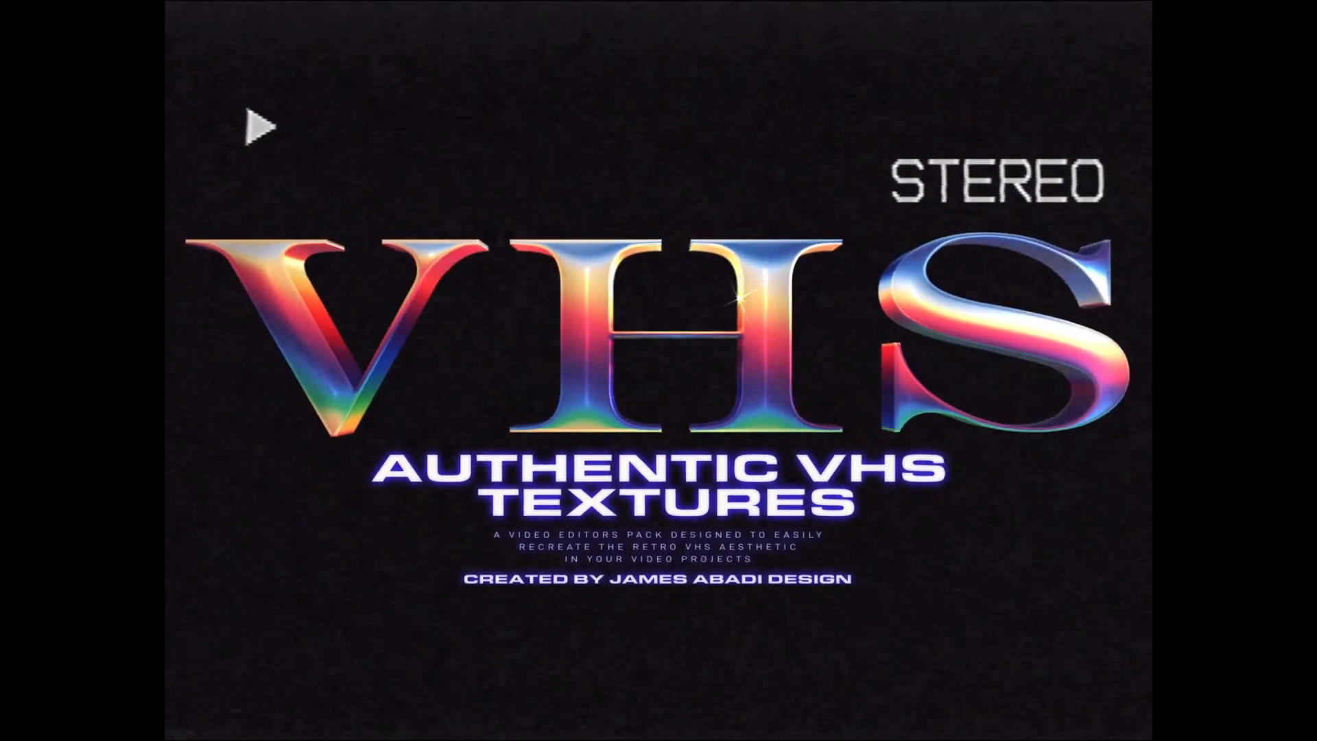 James Abadi Design - VHS TEXTURES 100多种复古高质量真实VHS和Hi8磁带中捕获VHS纹理剪辑（mov & mp4） -