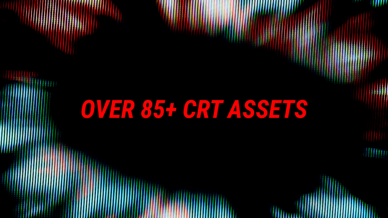 Video Milkshake - CRT TEXTURES 80多种 4K 故障、毛刺 CRT 复古故障纹理 -