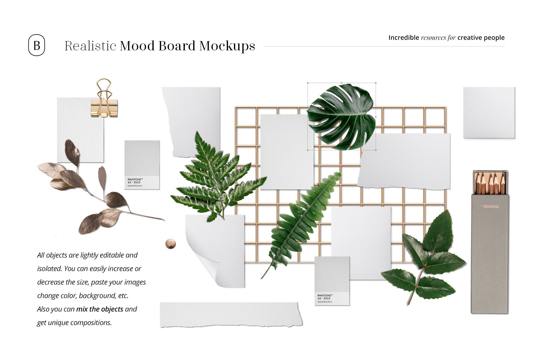 Realistic Mood Board Mockups vol.2 优质纹理照片Photoshop模板PSD -