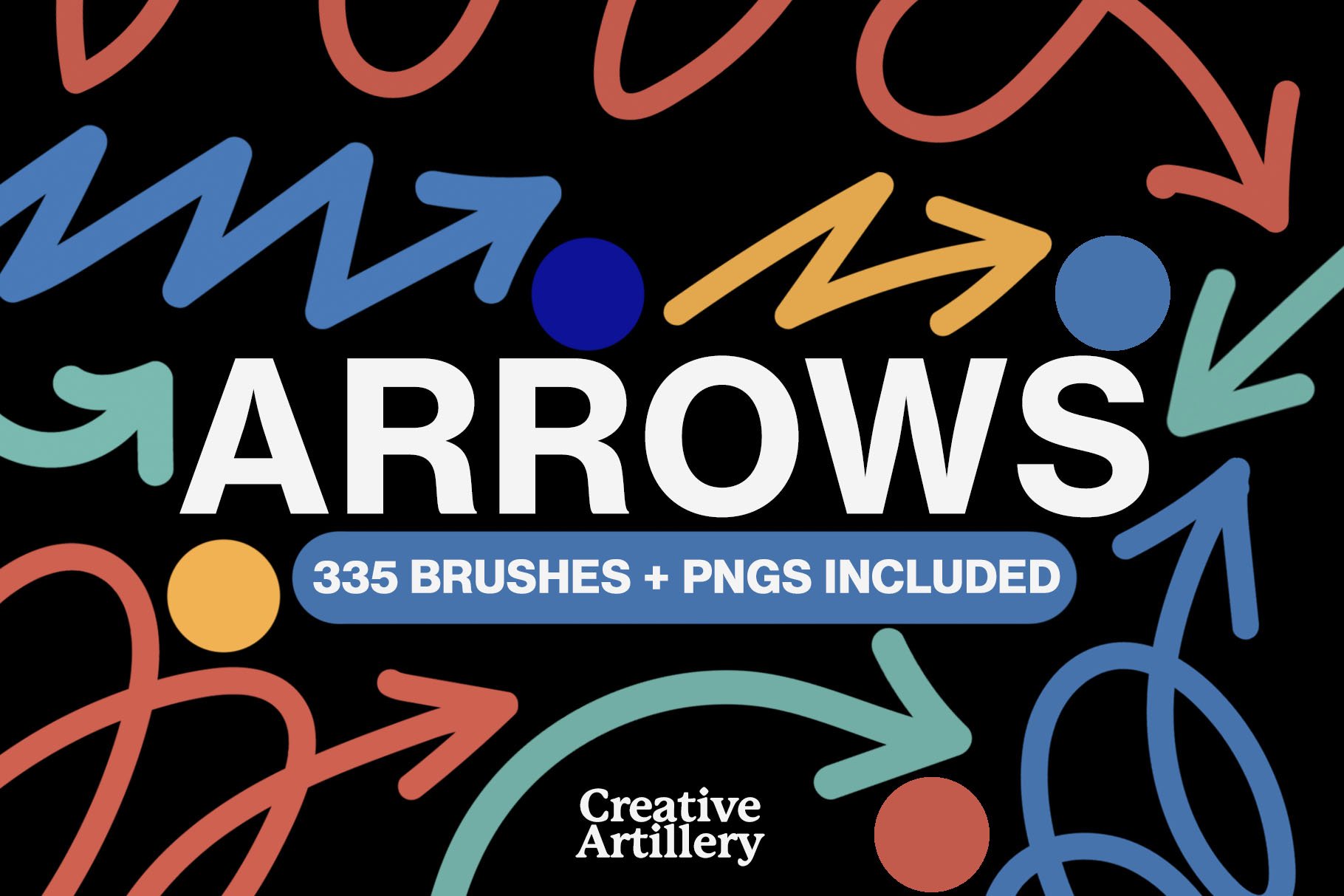 Arrows Brush 335个箭头PNG图形和Photoshop笔刷 -