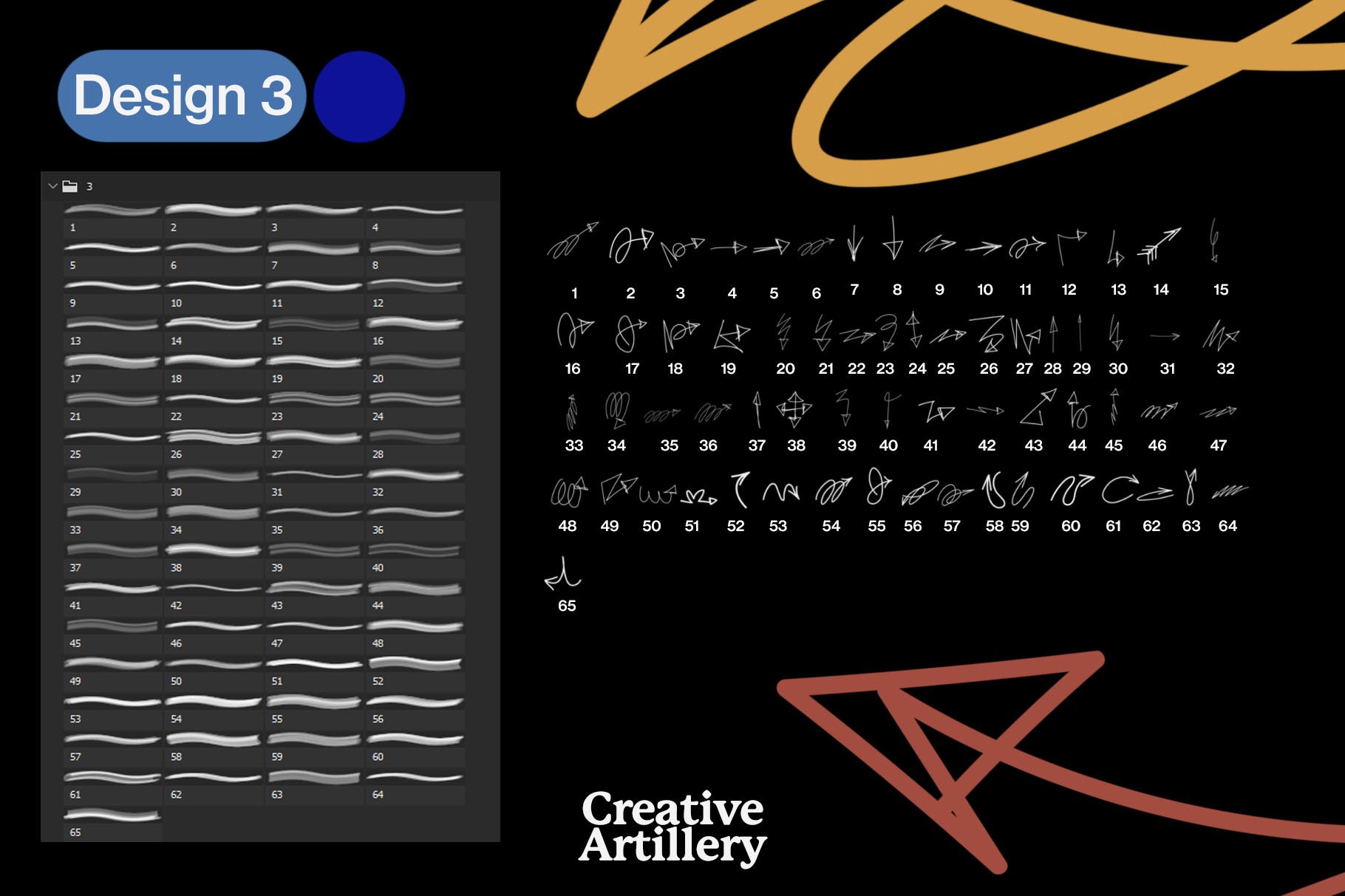 Arrows Brush 335个箭头PNG图形和Photoshop笔刷 -