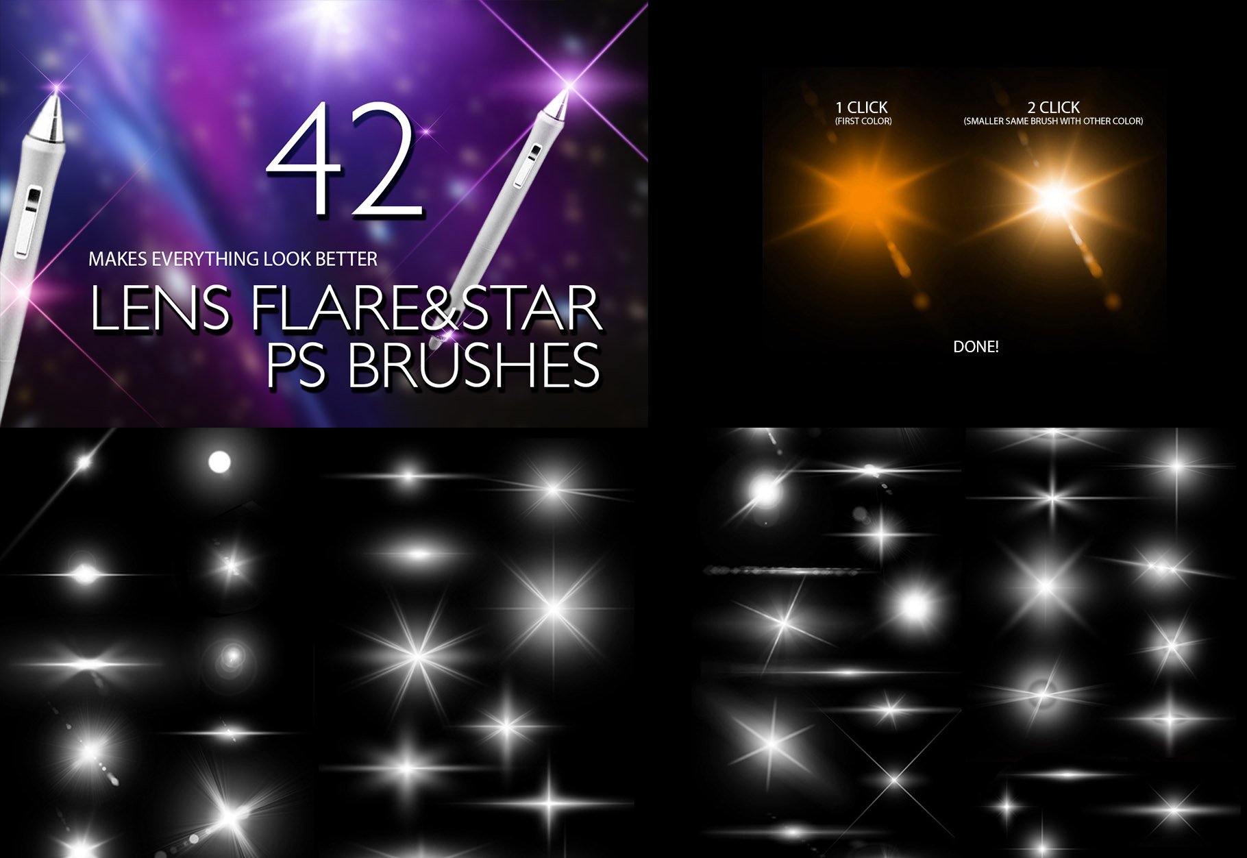 5600 Photoshop Brushes Bundle Photoshop笔刷套装 艺术画笔、纸张纹理、喷雾、树叶、绘画形状巨大画笔包 -