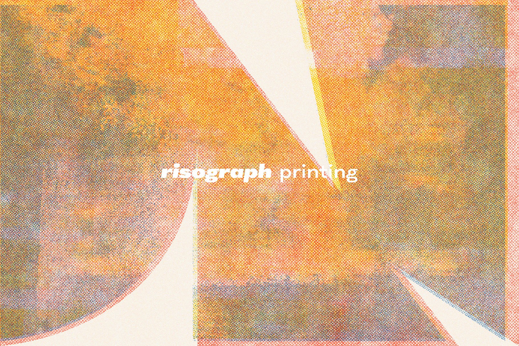 Risograph Textures and Posters 50张高分辨率复古风格纹理海报 -