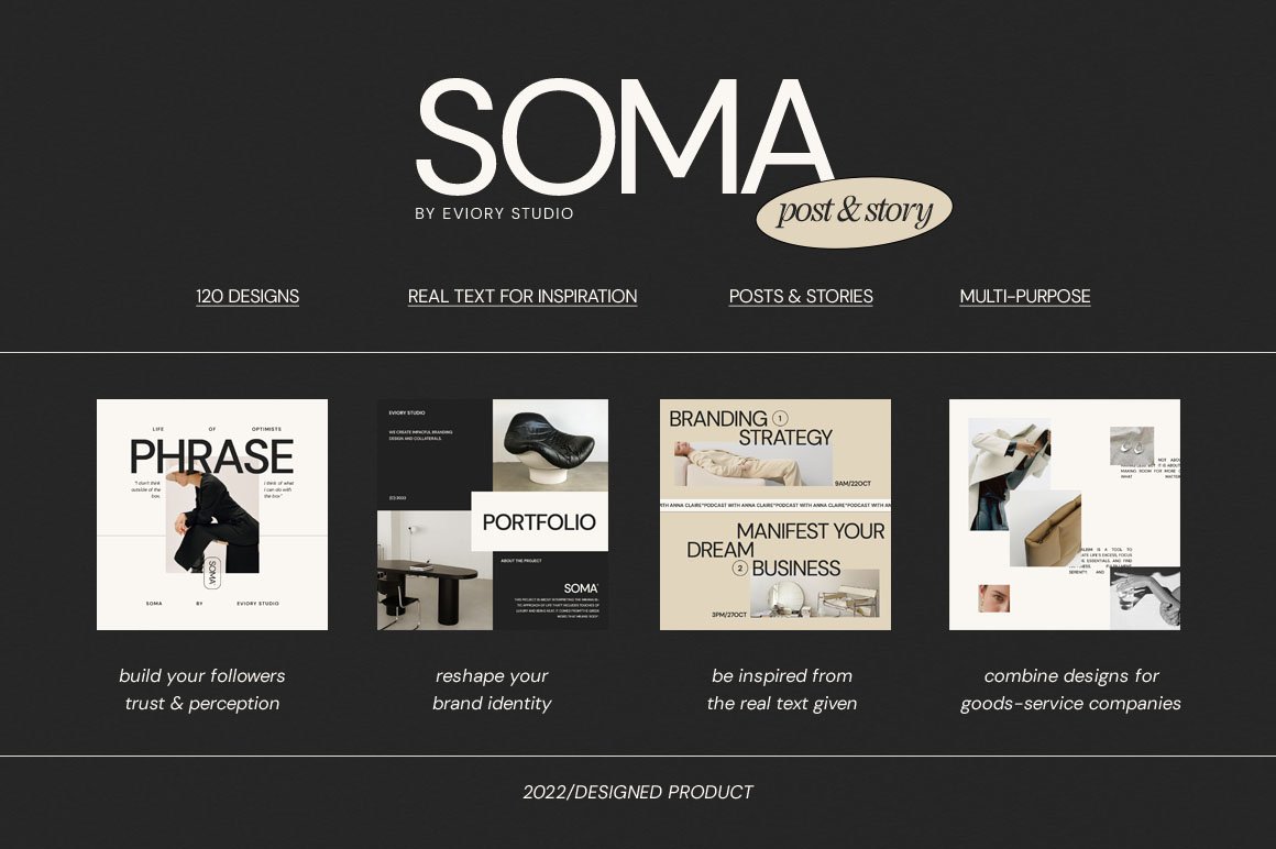 SOMA Social Media Pack 社交媒体品牌海报图形设计PSD模板 -