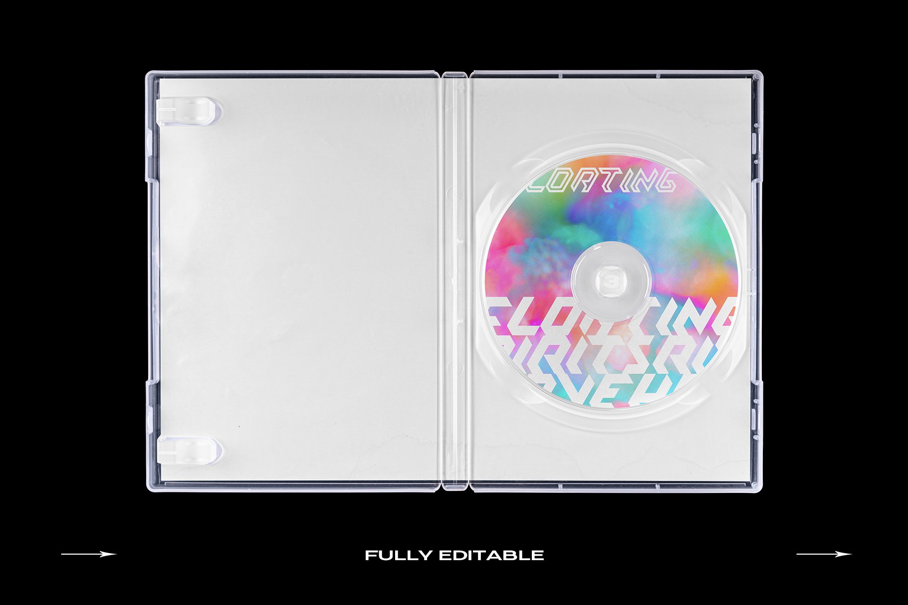 DVD Case Mockup Template Bundle Disc 光盘、盒子、贴纸、塑料袋样机PNG PSD模板 -