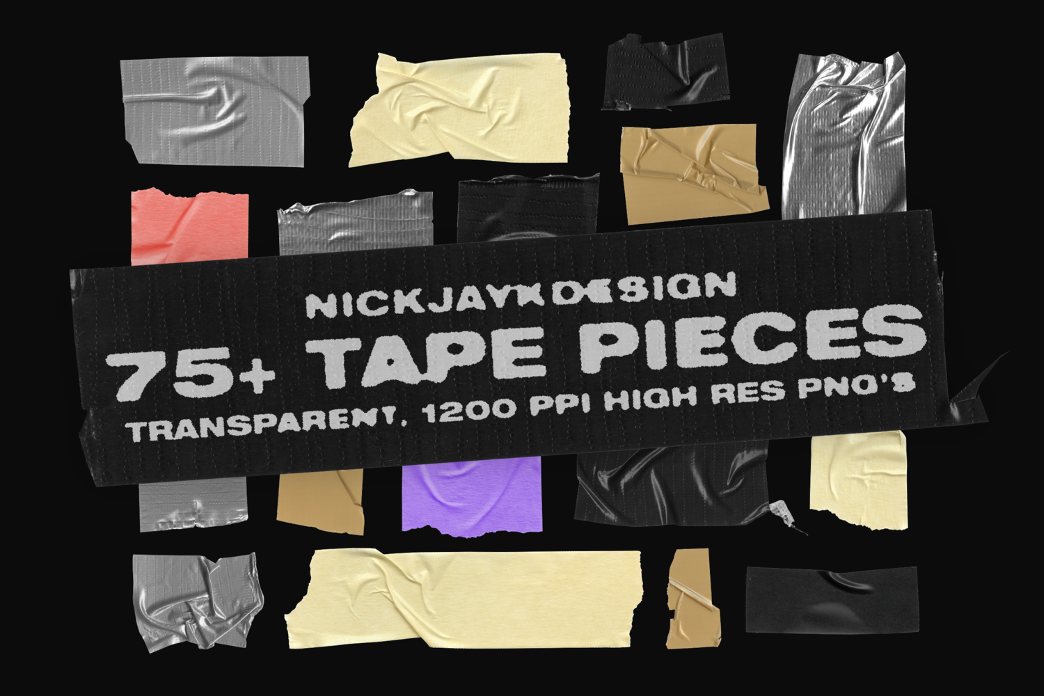 Tape Pieces - 75+ Transparent PNGs 75+高品质透明胶带潮流贴纸 PNG -