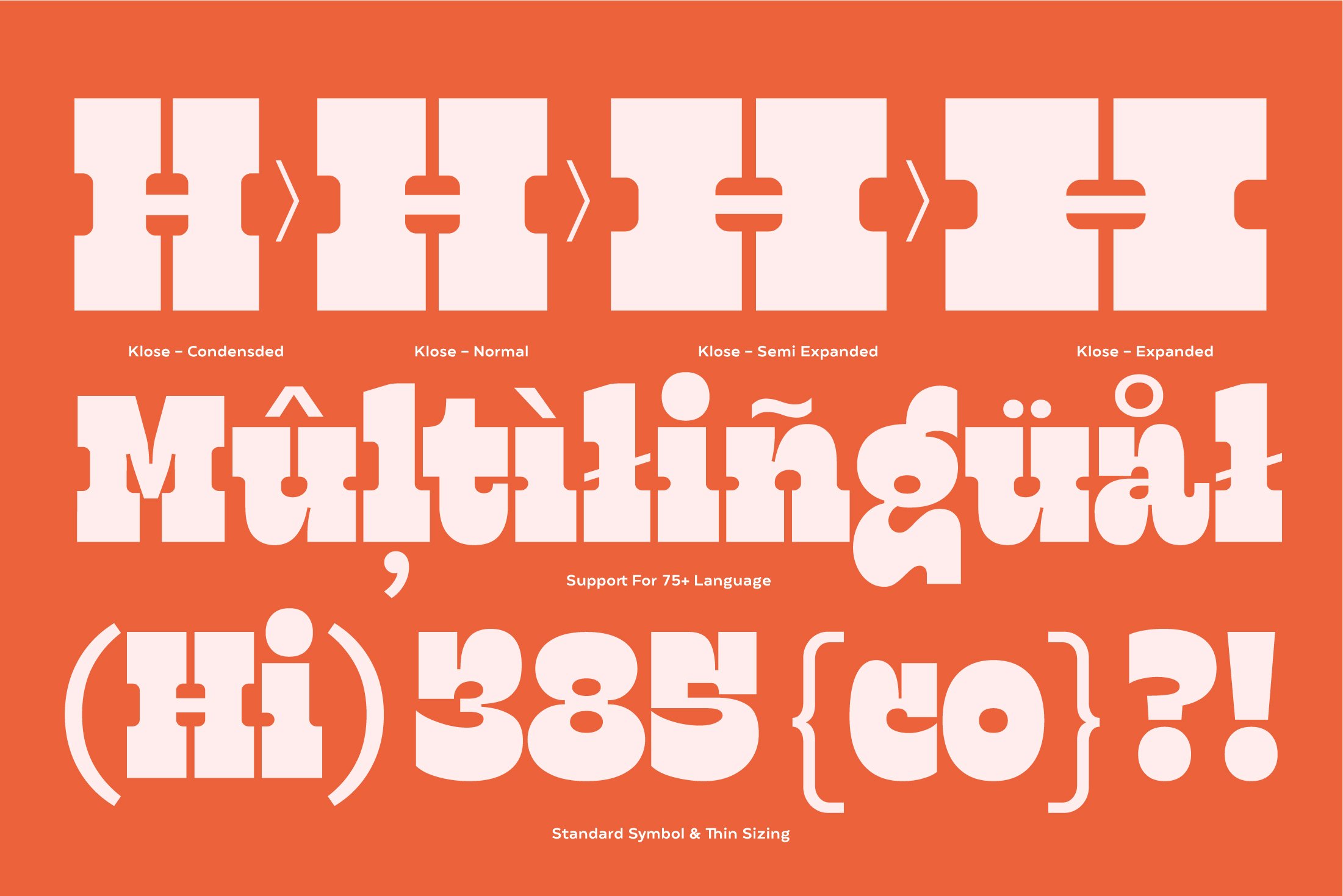 Klose Slab Font Family 复古卡通新潮、艺术海报、贴纸字体 -