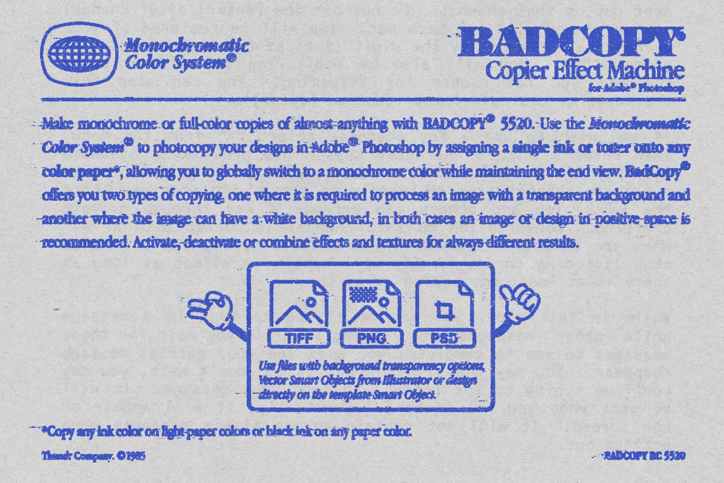 BADCOPY Copier Effect Machine 复印机效果PSD模板 垃圾摇滚野蛮主义 碳粉墨水打印纹理效果 -