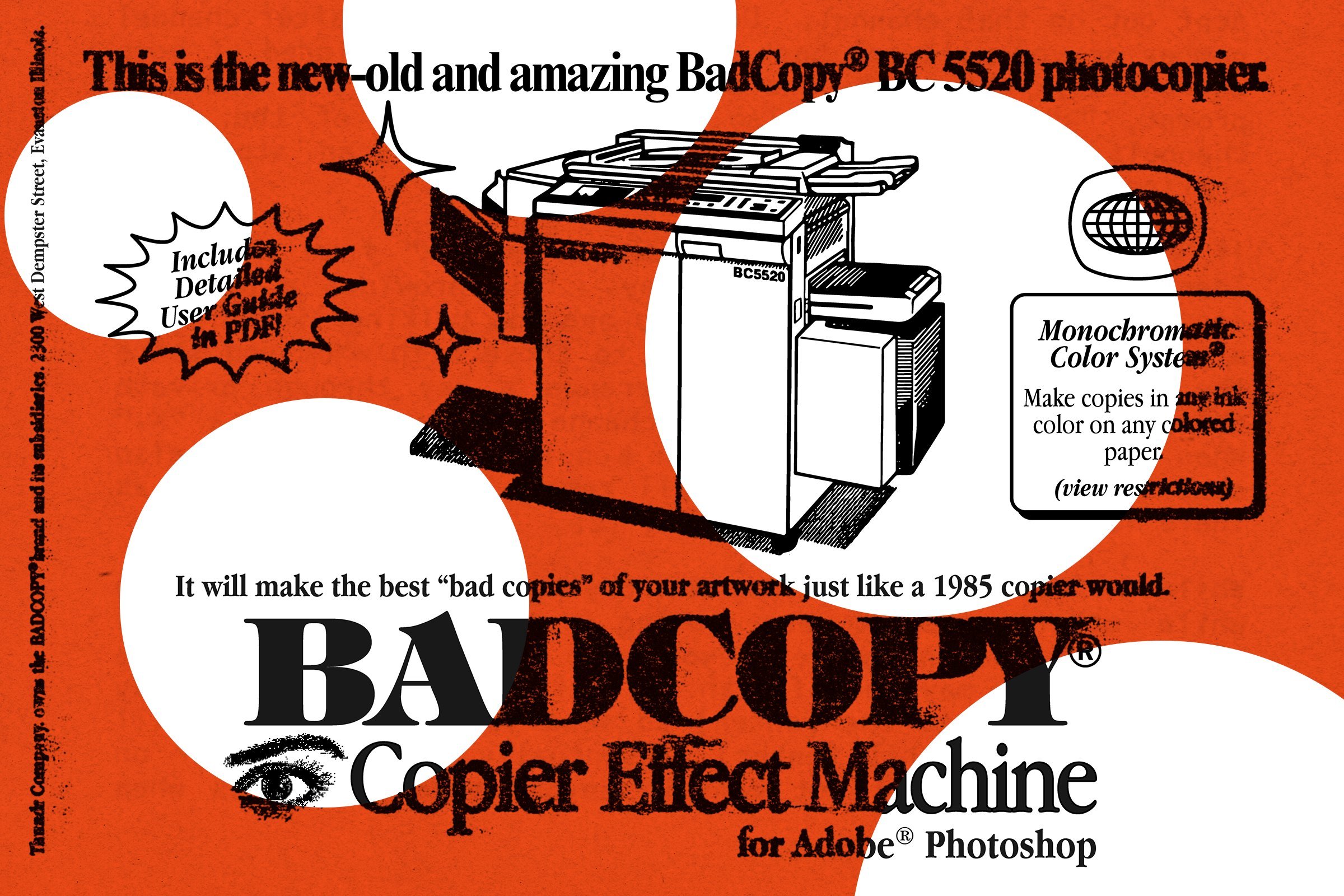 BADCOPY Copier Effect Machine 复印机效果PSD模板 垃圾摇滚野蛮主义 碳粉墨水打印纹理效果 -