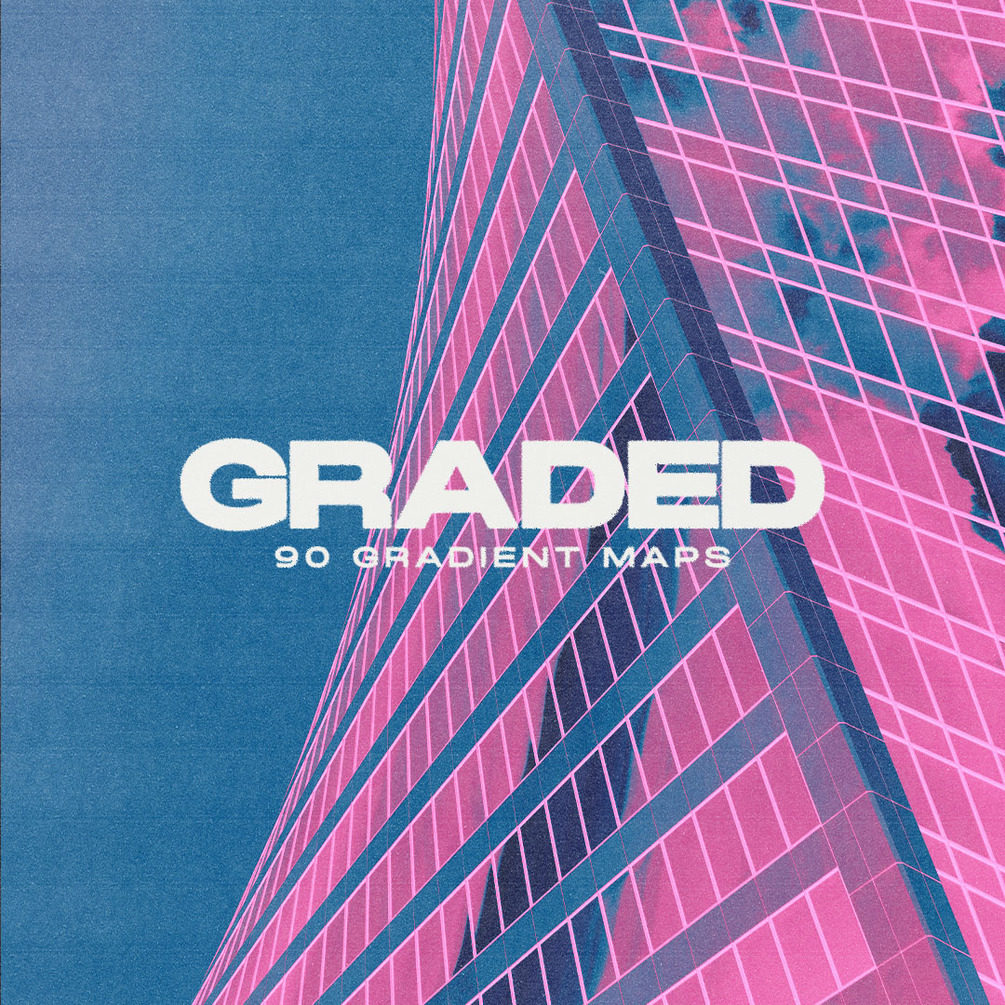 Gradient Maps 90个独特渐变映射贴图PS预设 Fox Rockett Studio - GRADED - 90 Gradient Maps -