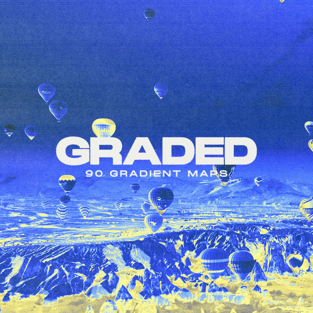 Gradient Maps 90个独特渐变映射贴图PS预设 Fox Rockett Studio - GRADED - 90 Gradient Maps -