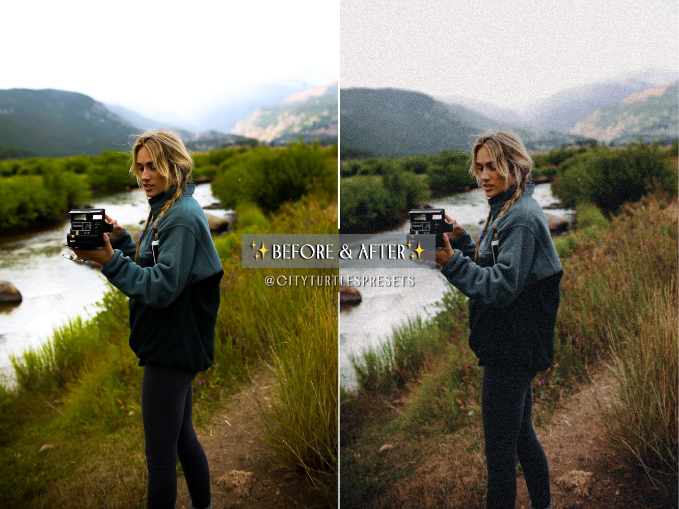 INSTANT FILM Retro Lightroom Presets 复古胶片颗粒色彩 人像、婚礼、家庭、旅行生活方式LR预设 -