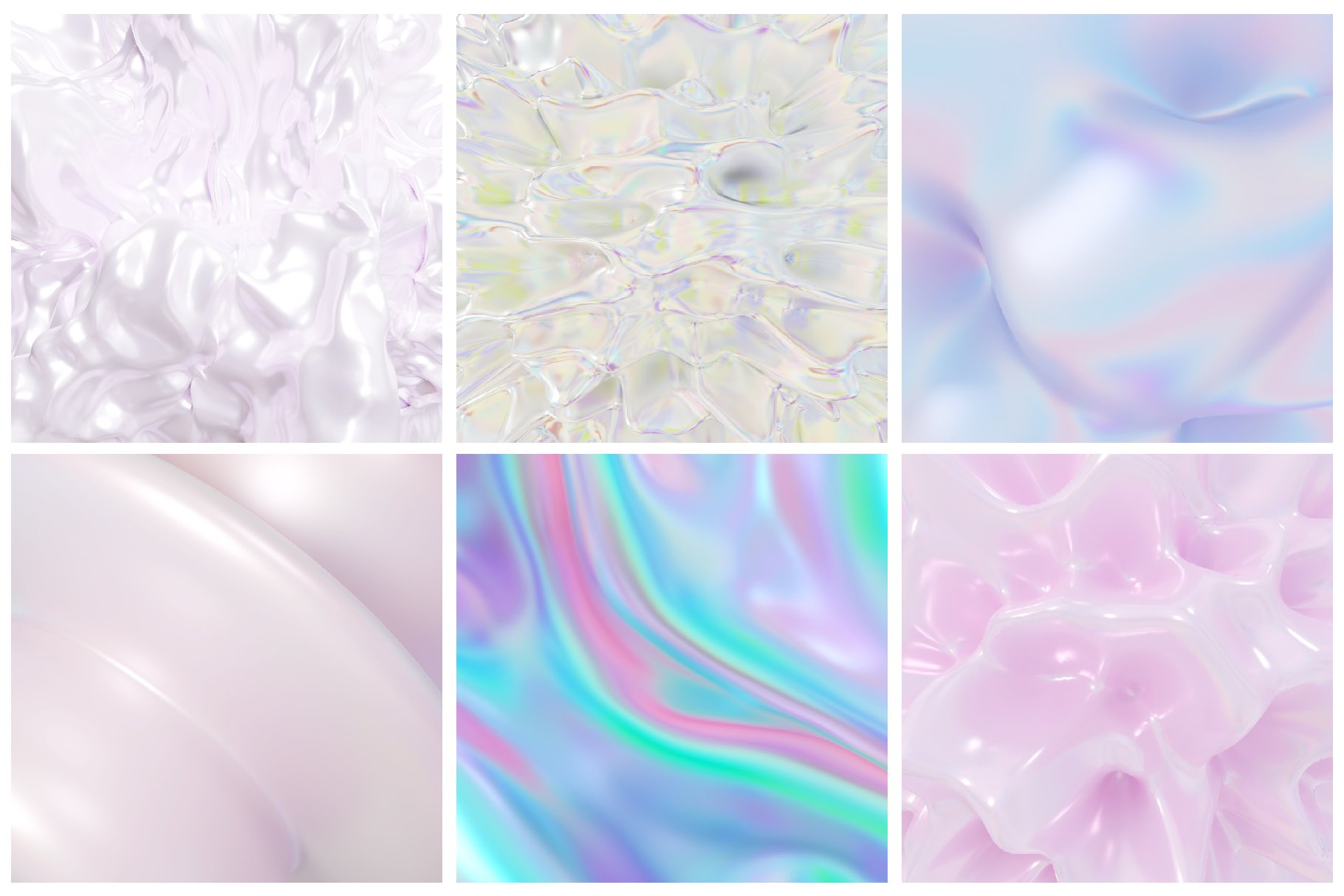 Soft Holo Iridescence 3D Shapes 全息虹彩3D形状 -