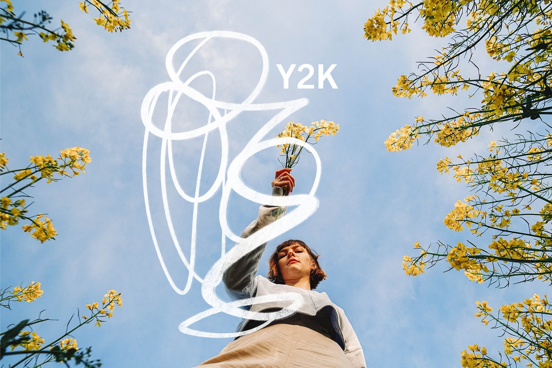 Y2K 创意时髦手绘涂鸦和油渍墨水抽象艺术 平面影视PNG素材包 Graffiti, Scribble & Grunge Ink -