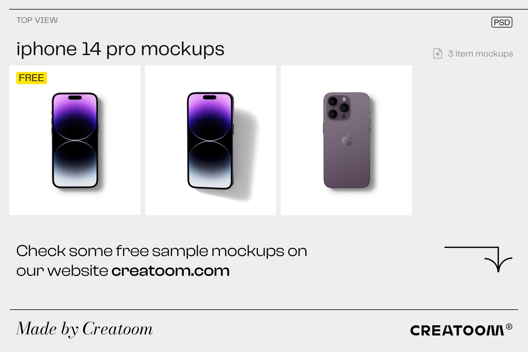 iPhone 14 Pro Mockups v1 苹果14 Pro模型预制场景样机模型设计 -