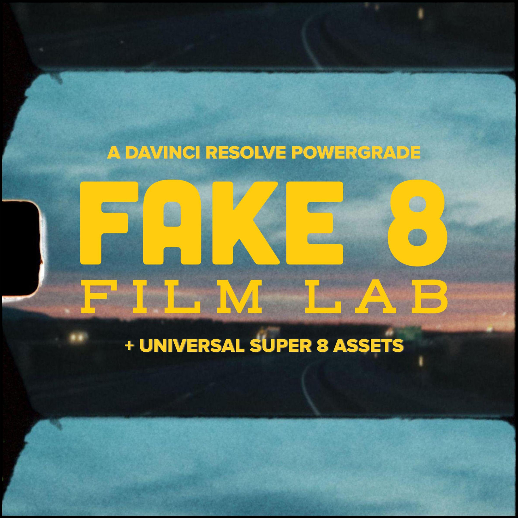 FAKE 8 FILM LAB - 逼真 SUPER 8 胶片风格外观模拟、胶片遮罩、颗粒、烧伤纹理、片头和SFX胶片音效 达芬奇 SUPER8 POWERGRADE -