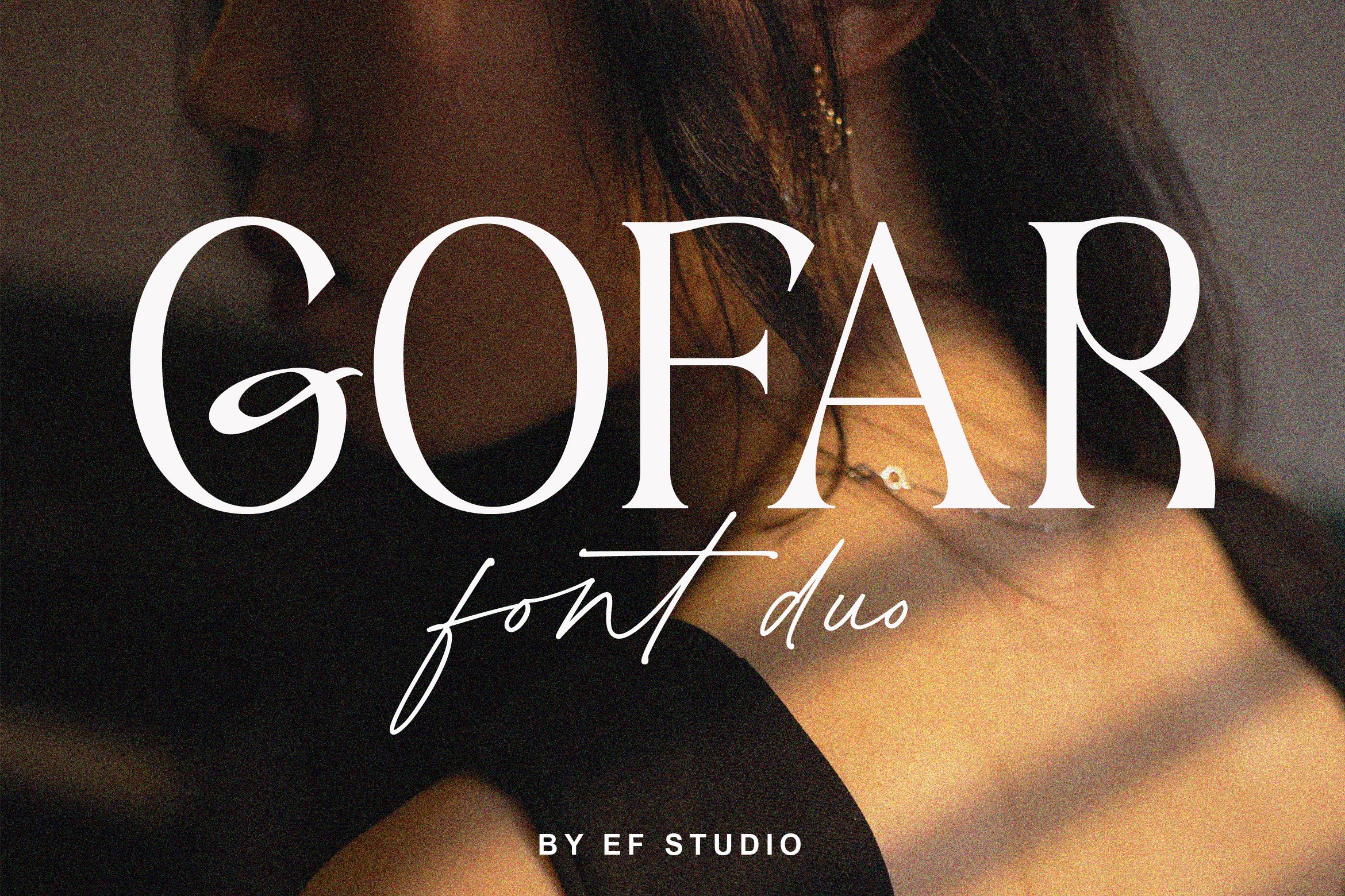 Gofar | Font Duo 手写和常规现代大小写字体、艺术海报设计字体、品牌印刷字体、书籍、LOGO、网站社交媒体、平面影视字体 -