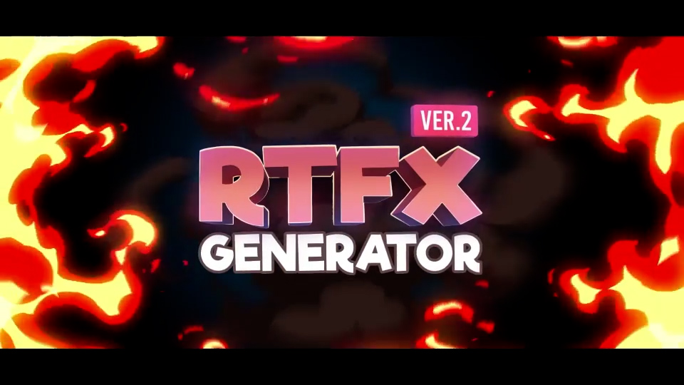 RTFX Generator V2.8 - 1850种卡通手绘动漫元素AE插件 1850 FX elements -