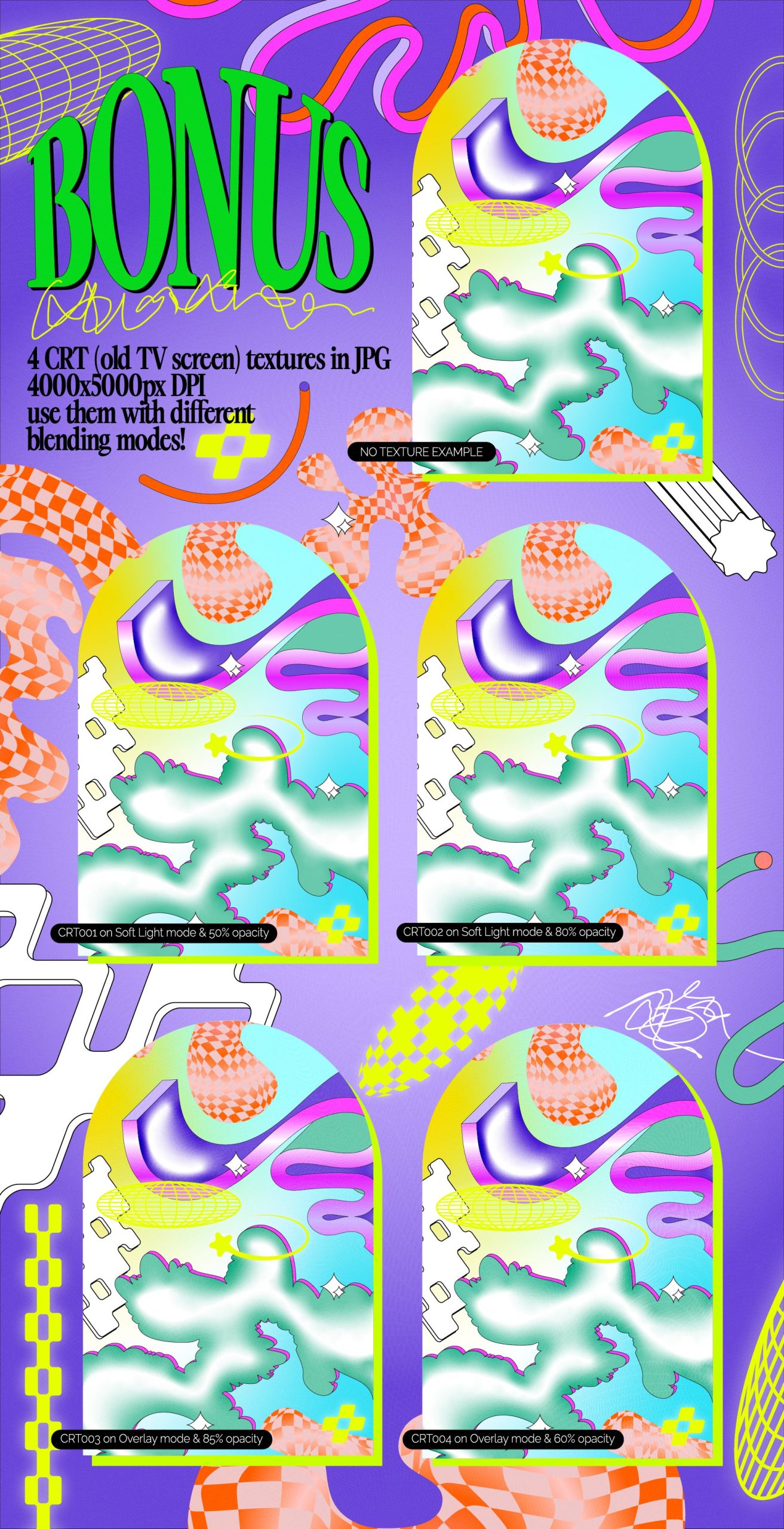 Postmodern Squiggle 2 Vector Clipart 复古后现代波浪形 PART2 PNG、AI矢量图抽象形状剪贴画 (波浪形、3D 形状、发光图形、涂鸦等!) -