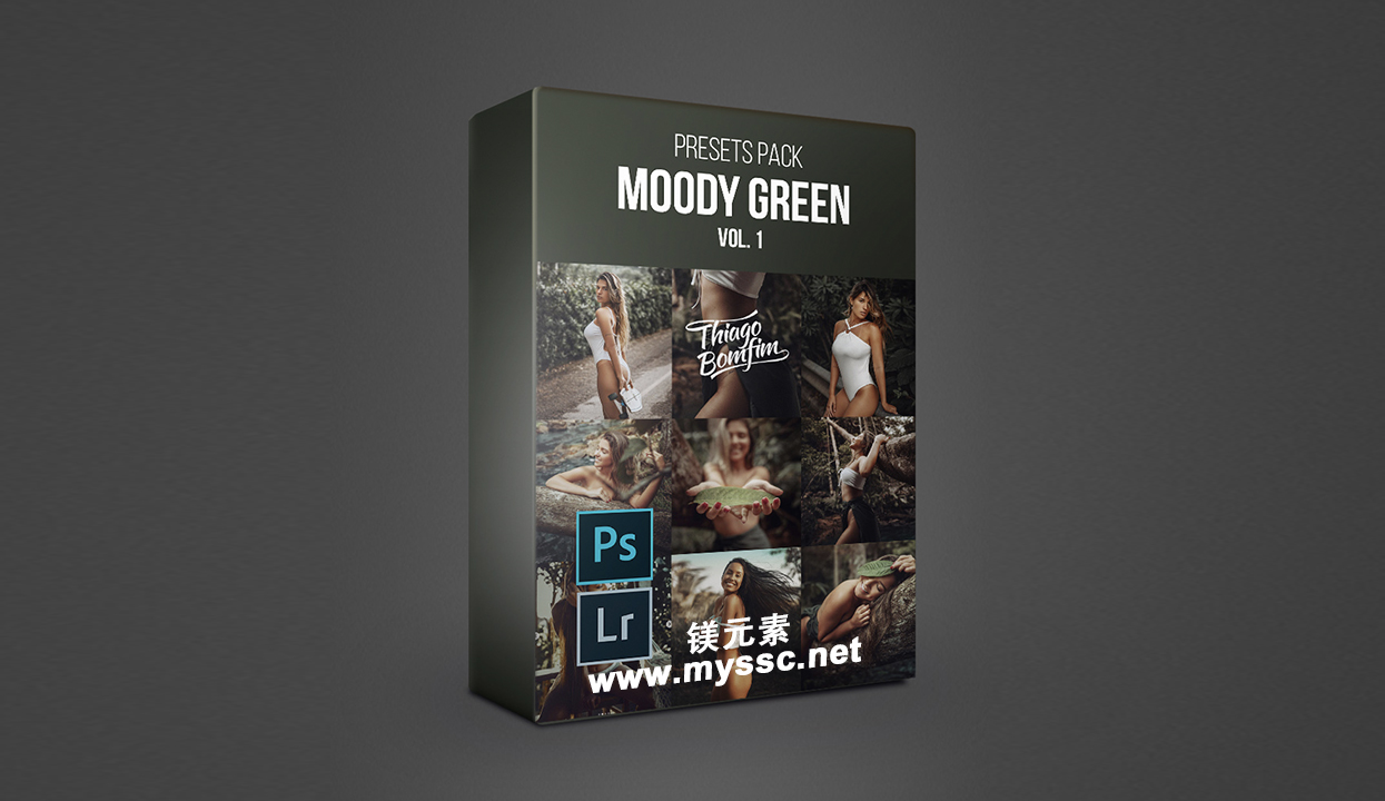 LR照片滤镜自然户外环境带有强烈绿色调复古LR预设 PRESETS MOODY GREEN VOL.1 -