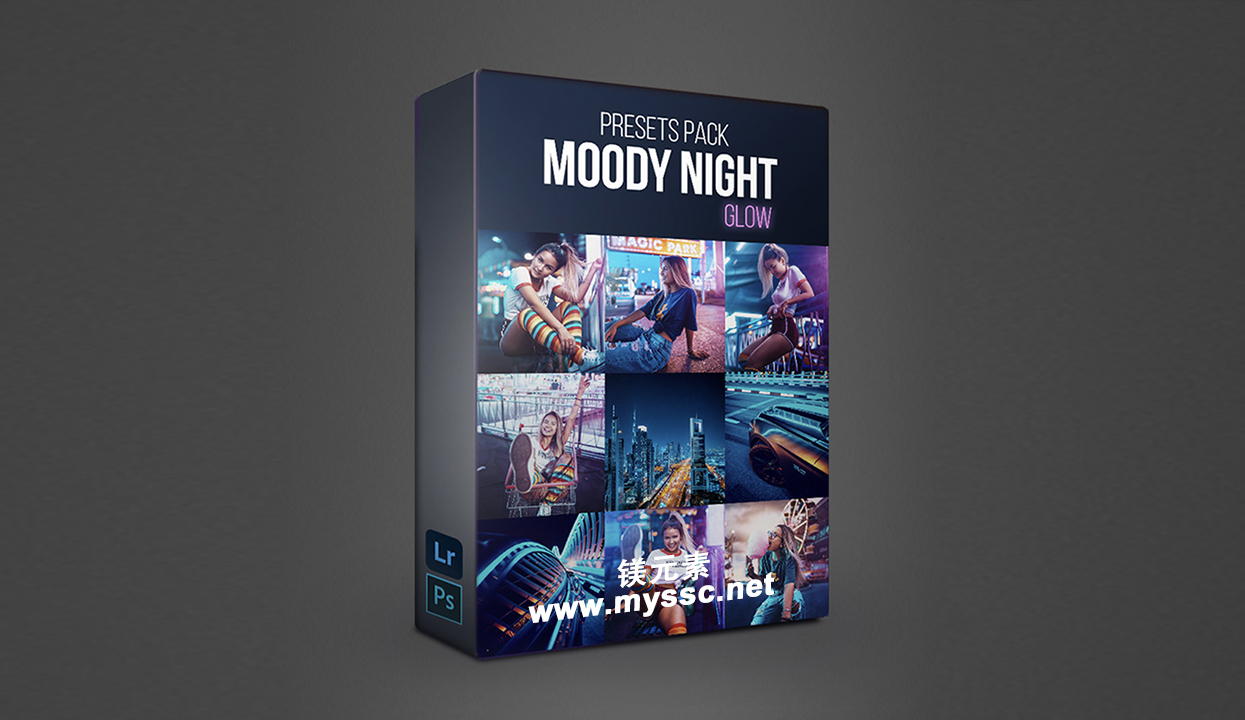 LR照片滤镜6个夜间摄影街拍夜光LR预设 PRESETS MOODY NIGHT GLOW -