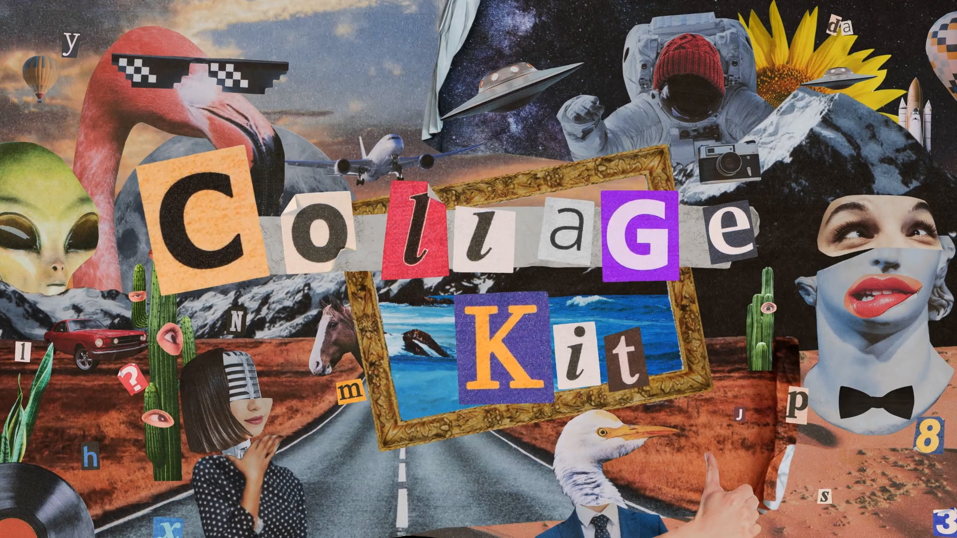 AE插件 – Collage Kit Constructor 拼贴艺术定格动画元素 AE插件、AE项目包 -