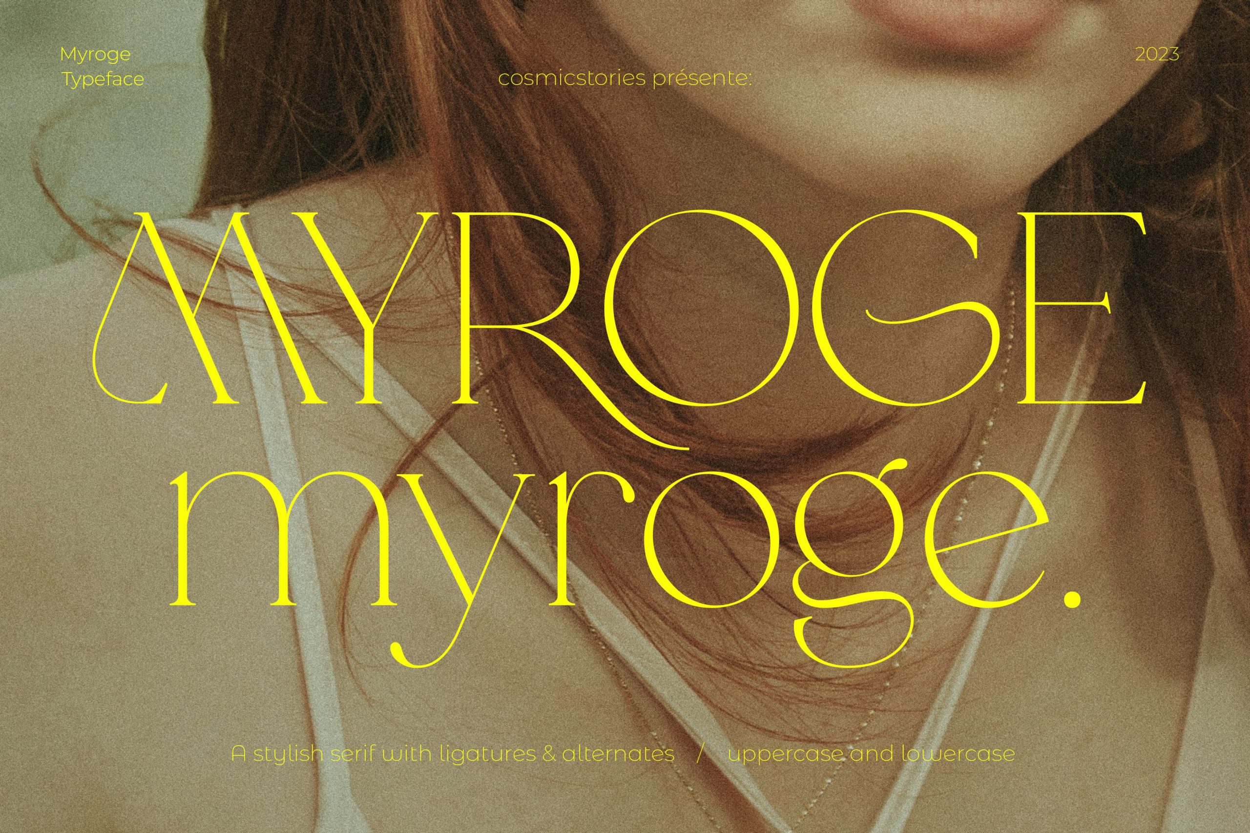 MYROGE elegant & stylish serif 一款品牌化妆品品牌婚礼请柬时尚衬线字体 -