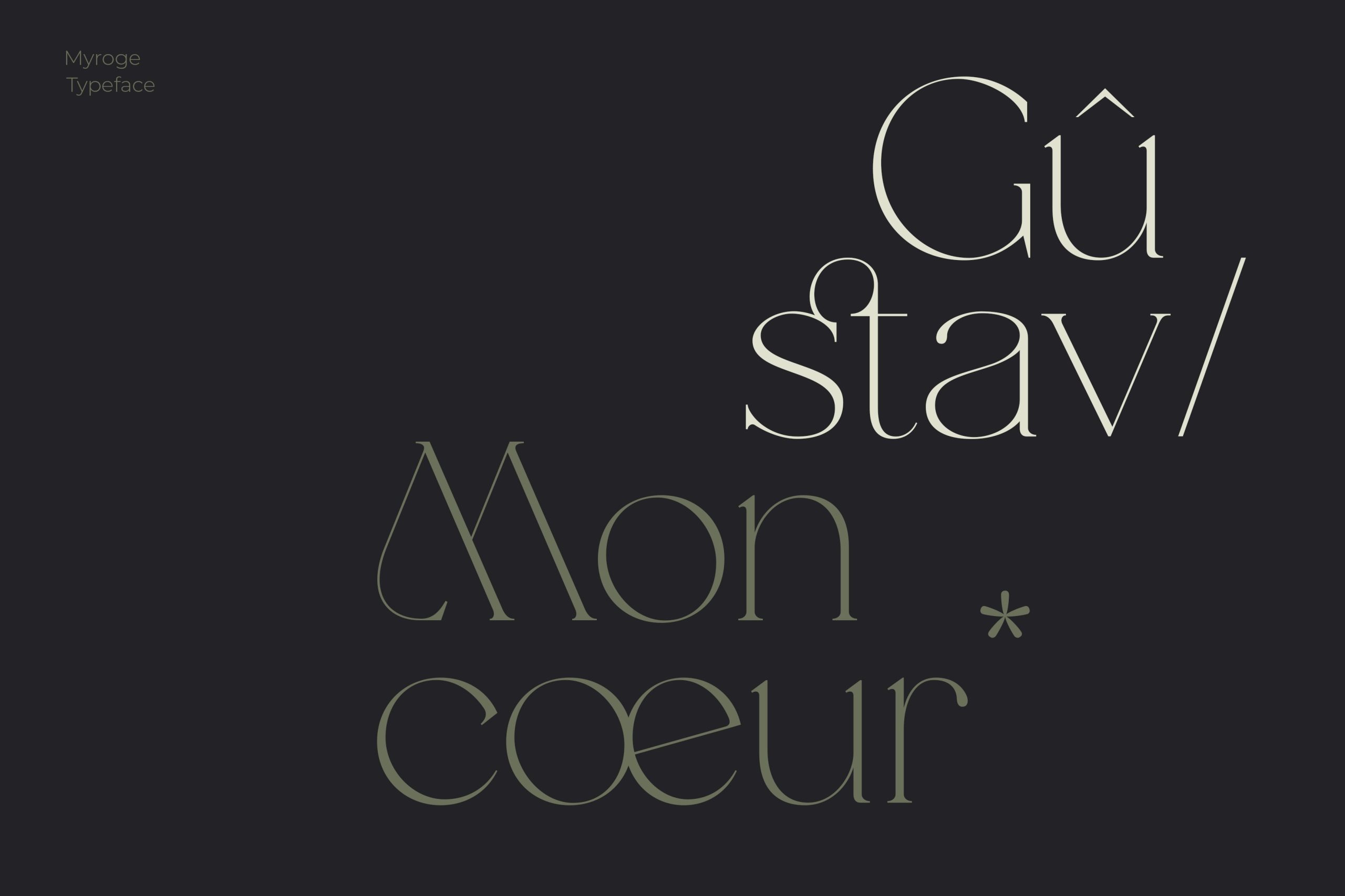 MYROGE elegant & stylish serif 一款品牌化妆品品牌婚礼请柬时尚衬线字体 -