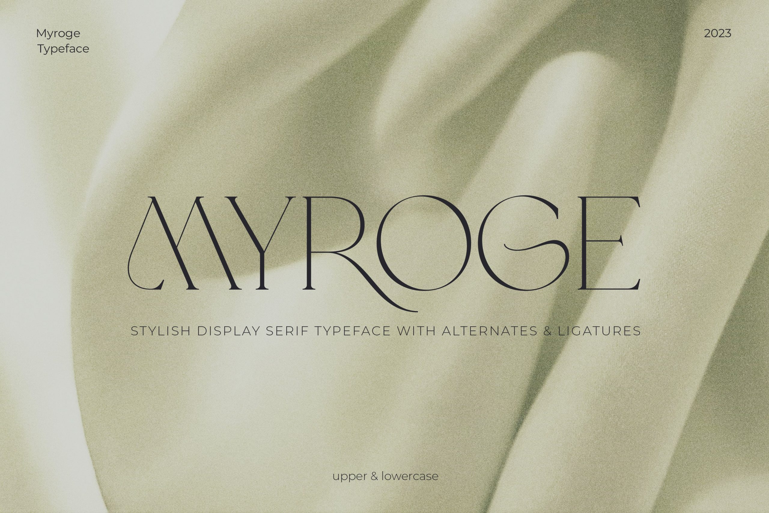 MYROGE elegant & stylish serif 一款品牌化妆品品牌婚礼请柬时尚衬线字体 -