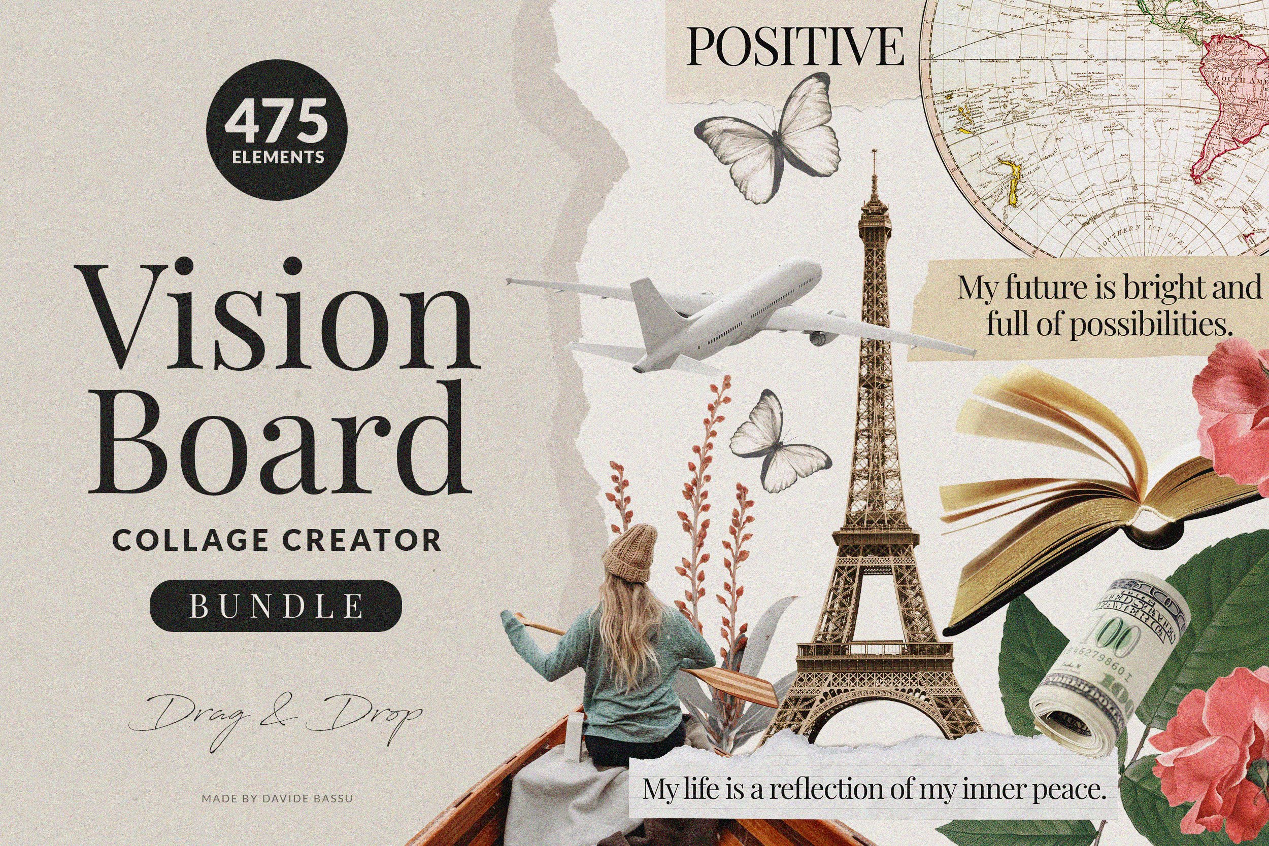 Vision Board Collage Creator 475张创作者剪纸拼贴图像图形元素旅行和冒险剪纸食物和饮料剪纸撕纸背景 -