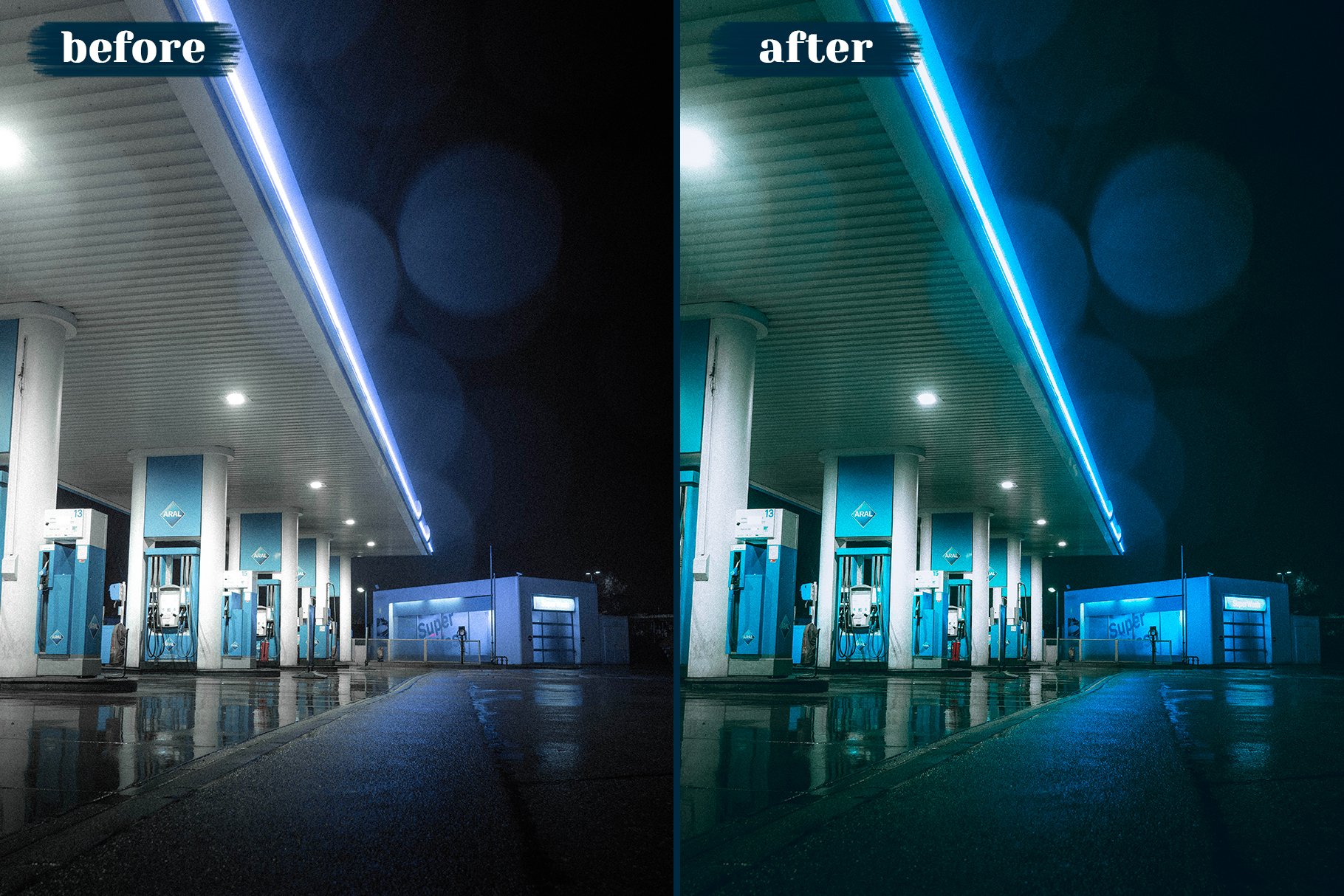 Night Lightroom Presets 10个夜间摄影都市扫街人文人像自然摄影和霓虹灯摄影 Lightroom 预设 -