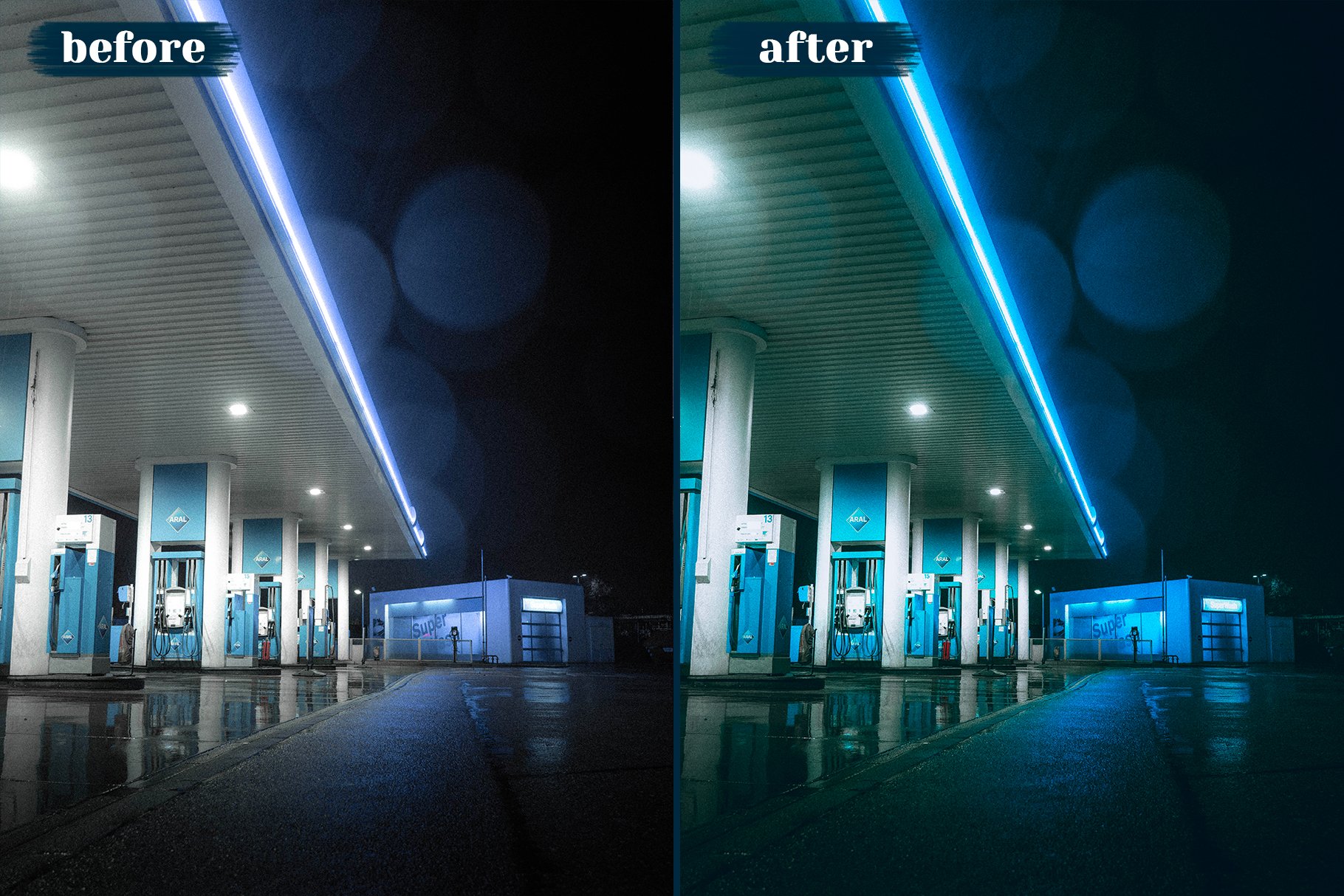 Night Lightroom Presets 10个夜间摄影都市扫街人文人像自然摄影和霓虹灯摄影 Lightroom 预设 -