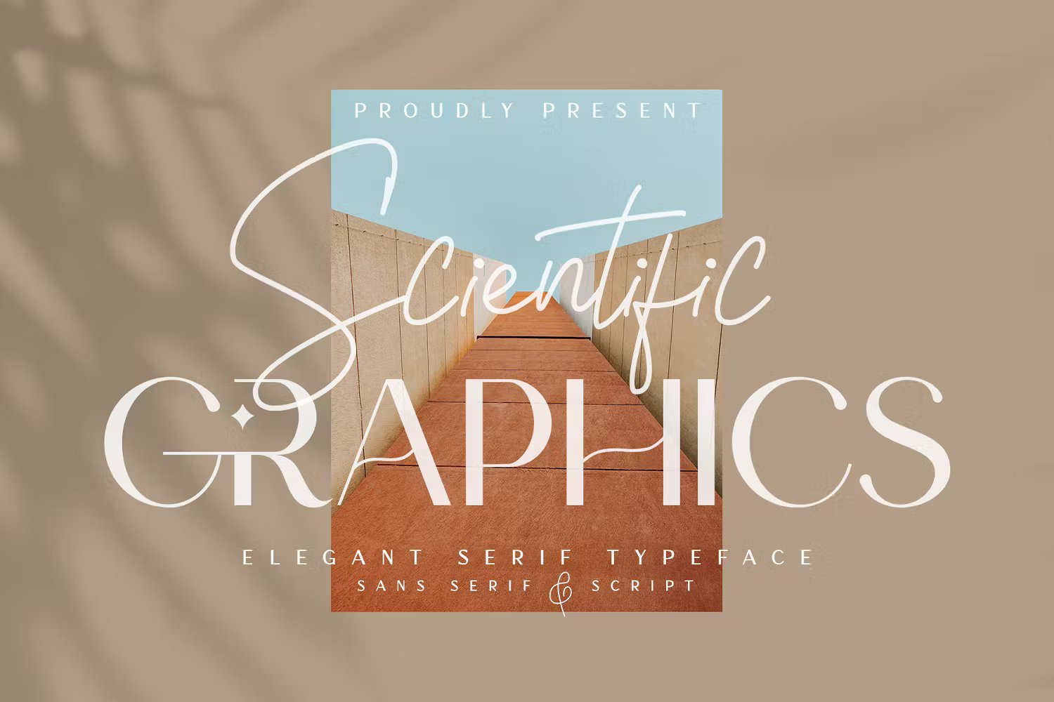 时尚自然独特品牌包装海报设计无衬线和手写双字体 Scientific Graphics -