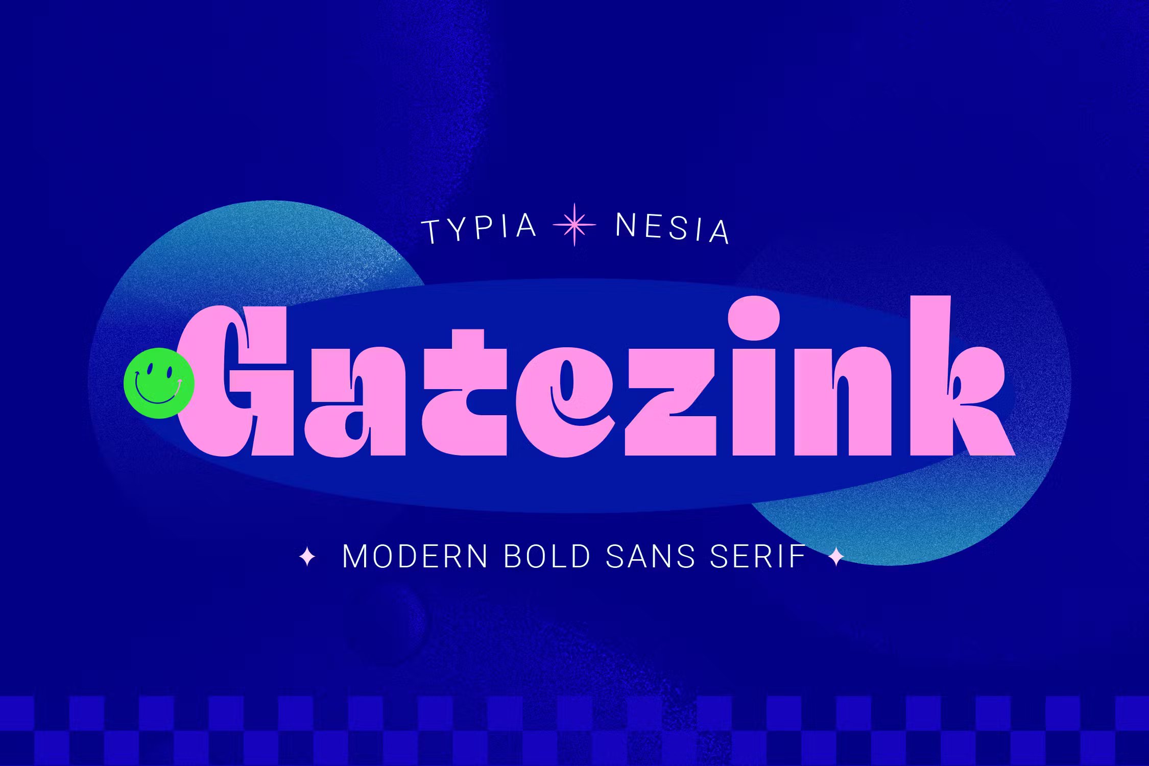 大胆俏皮乐趣复古流行无衬线粗体字体 Gatezink - Bold Playful Retro Pop Sans Serif -