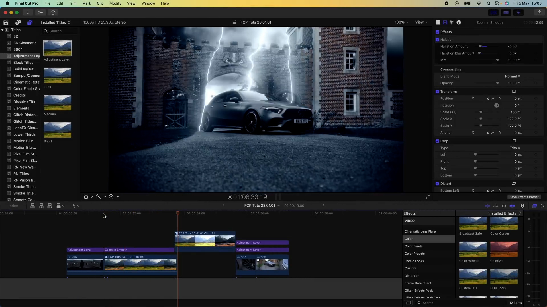 FCPX插件：Ryan Nangle 闪电转场过渡视频效果插件 Ryan Nangle - Lightning Plugin - Final Cut Pro -