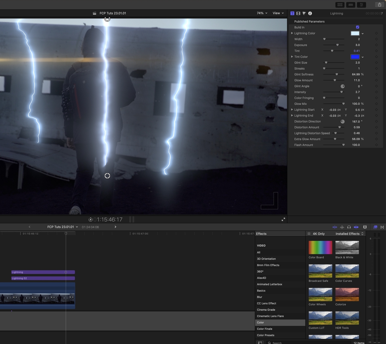 FCPX插件：Ryan Nangle 闪电转场过渡视频效果插件 Ryan Nangle - Lightning Plugin - Final Cut Pro -